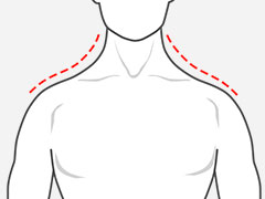 Sloping shoulders
