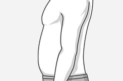 Slightly prominent