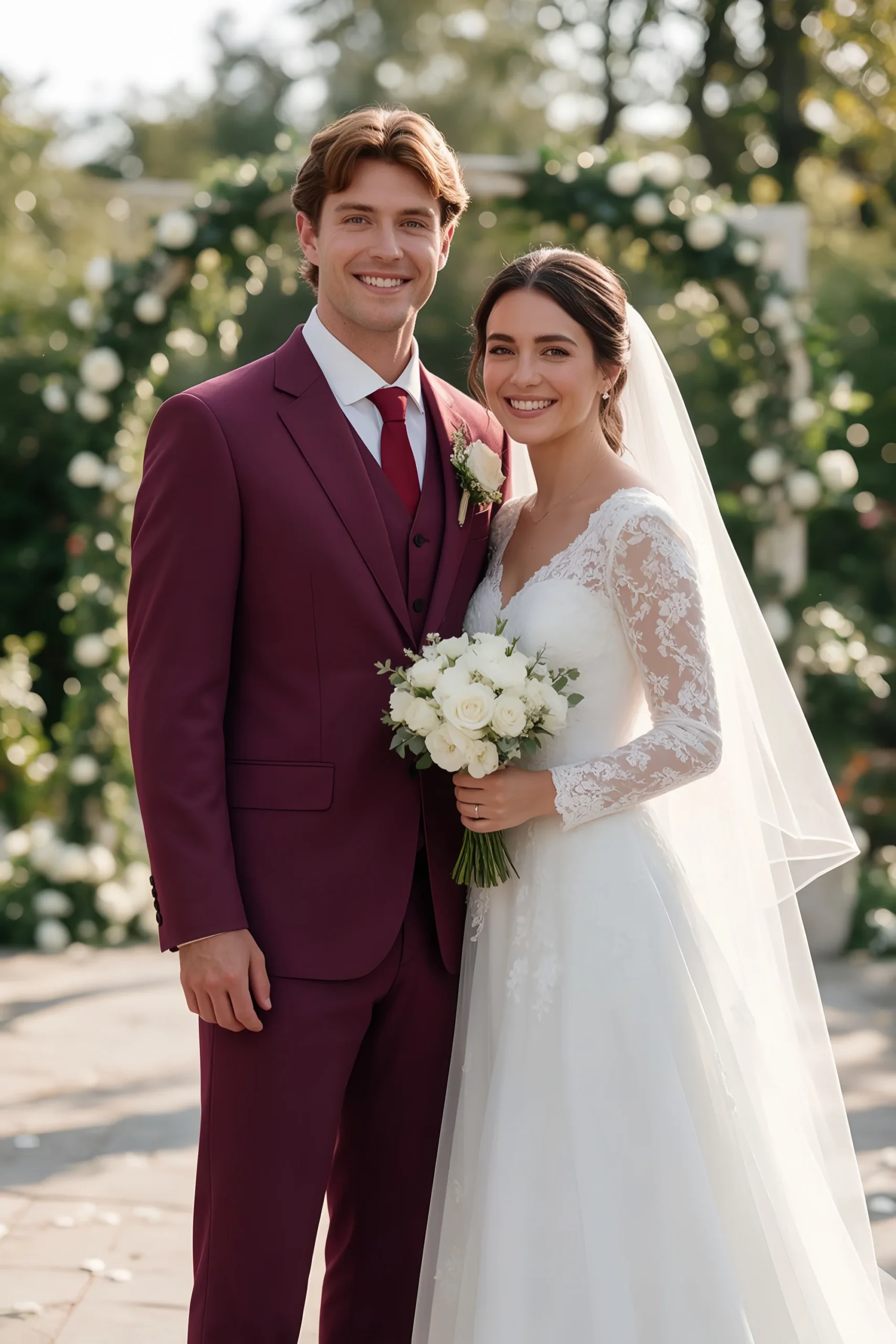 Jago Burgundy 3-Piece Suit - Image 2