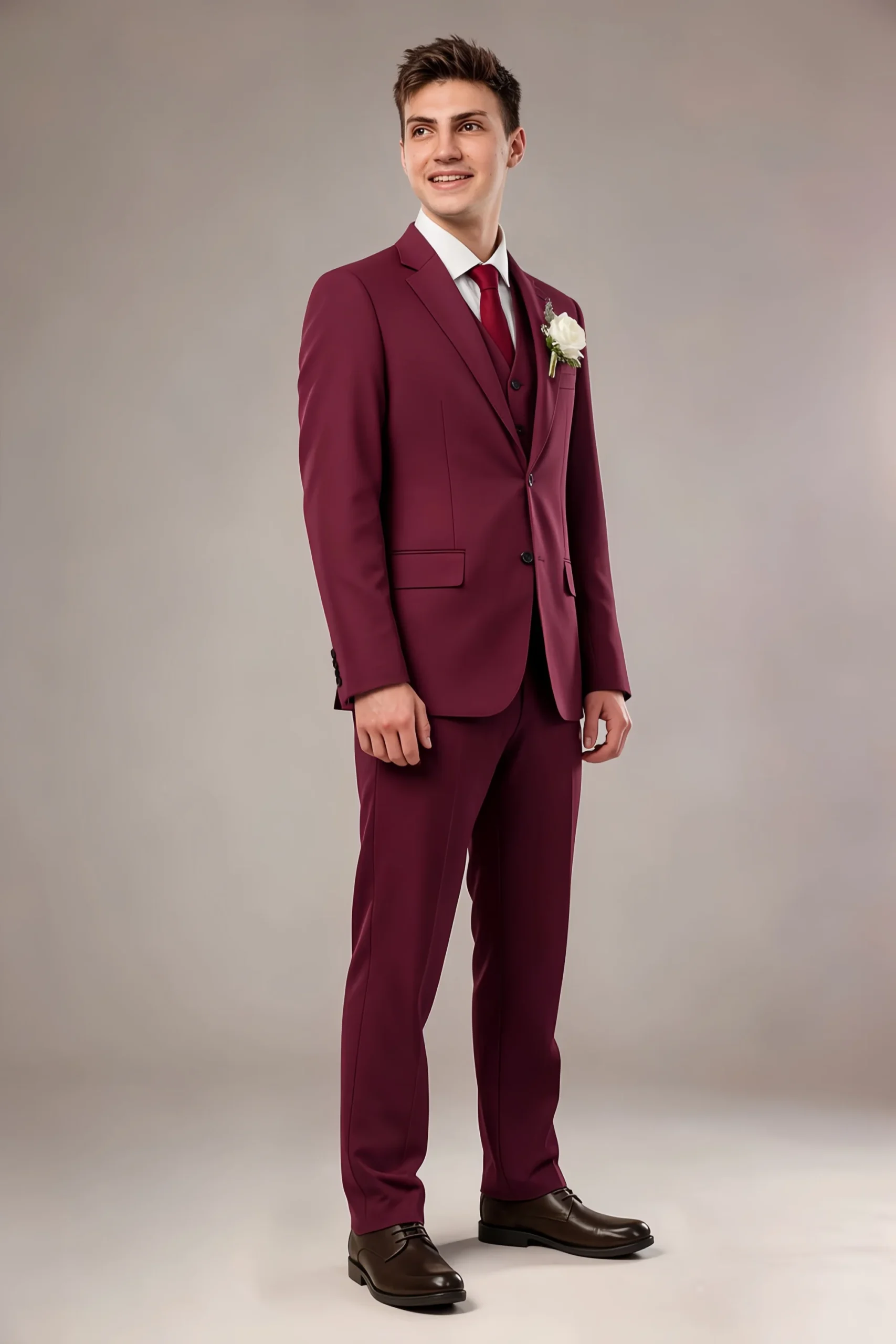 Jago Burgundy 3-Piece Suit - Image 5