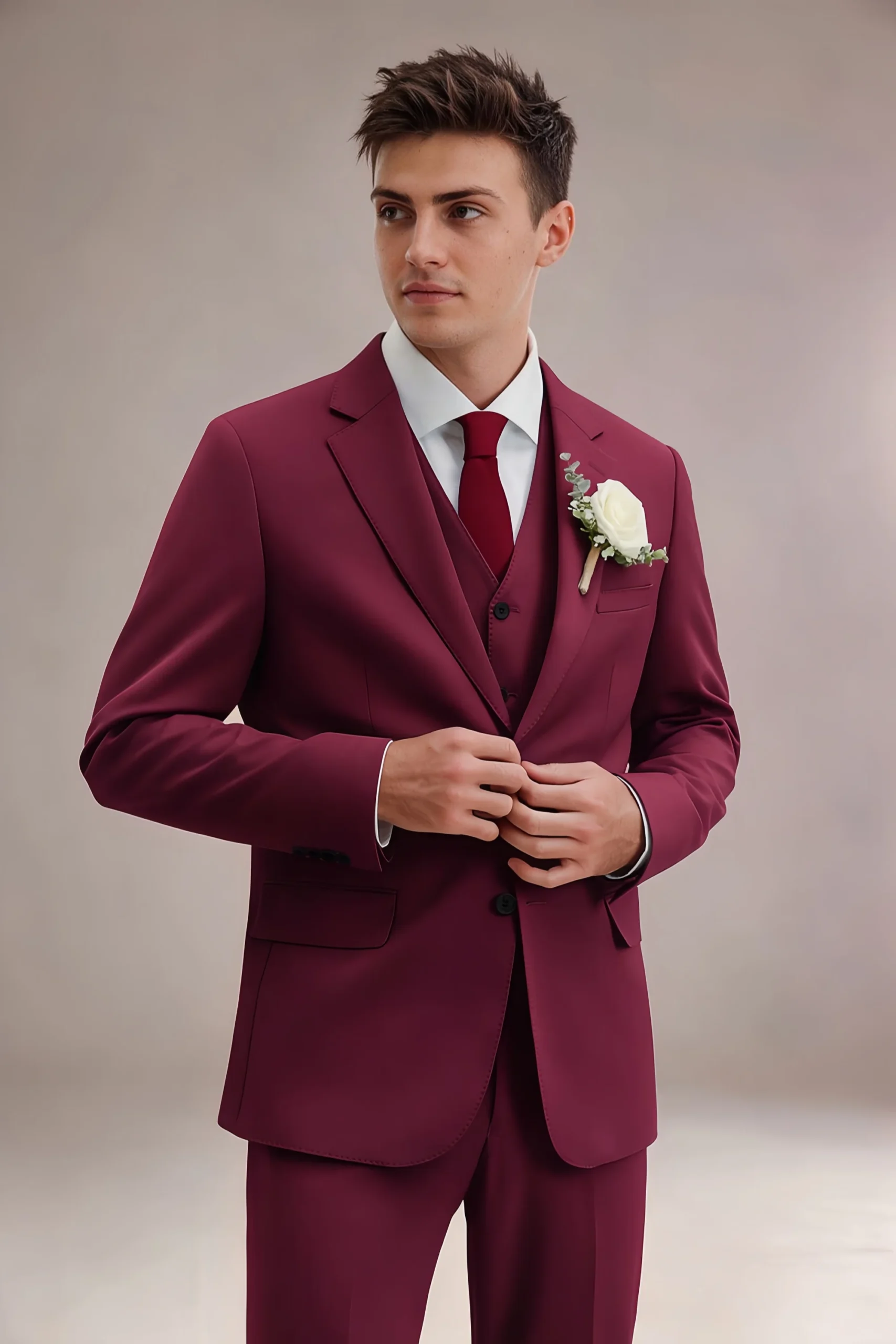Jago Burgundy 3-Piece Suit - Image 8