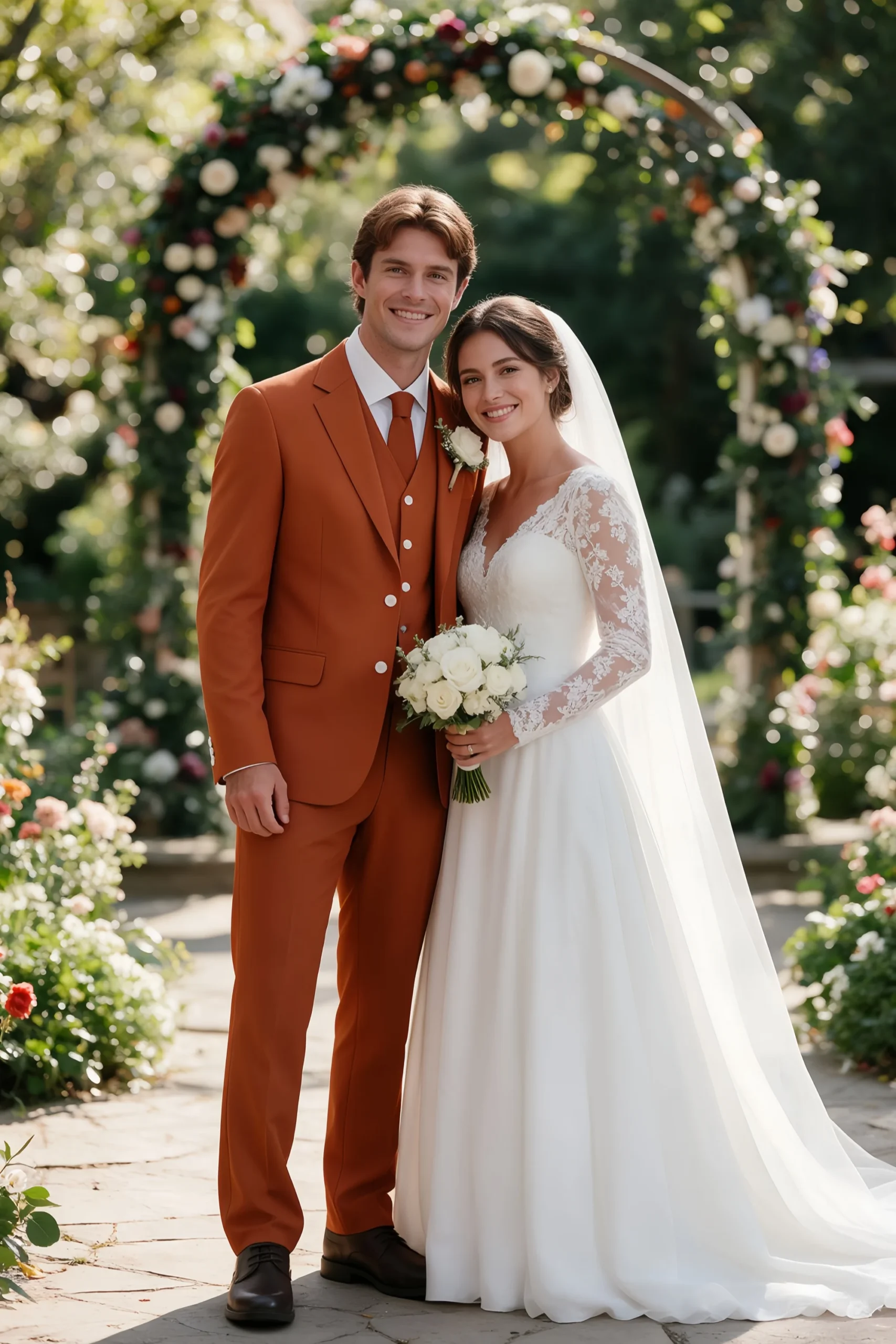 Jago Burnt Orange 3-Piece Suit - Image 2