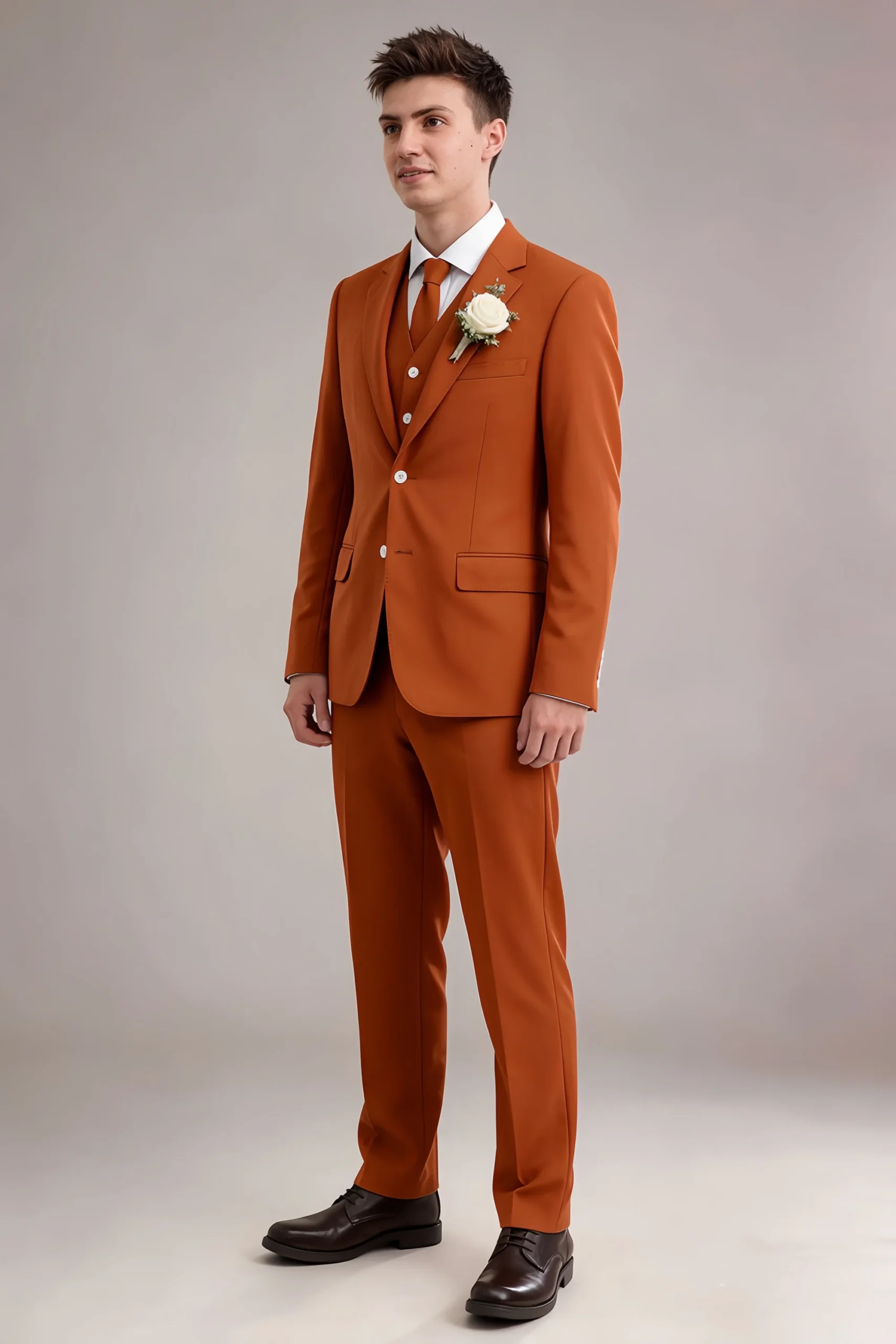 Jago Burnt Orange 3-Piece Suit - Image 5