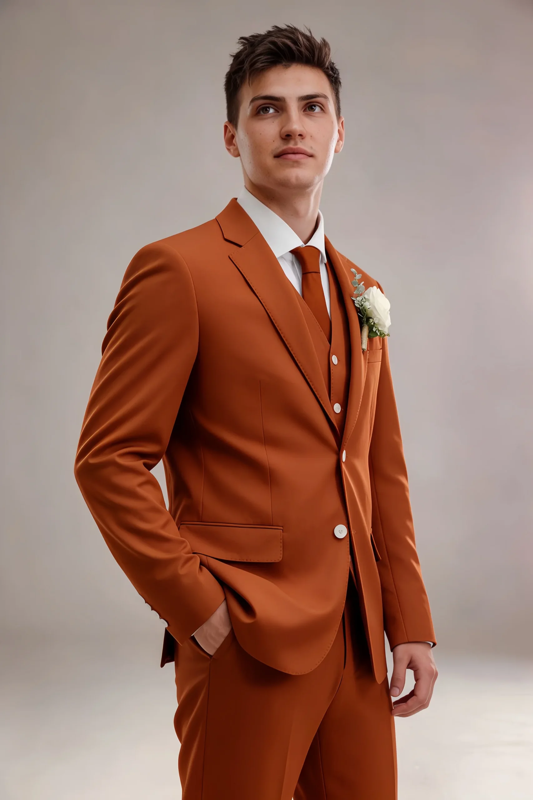 Jago Burnt Orange 3-Piece Suit - Image 8