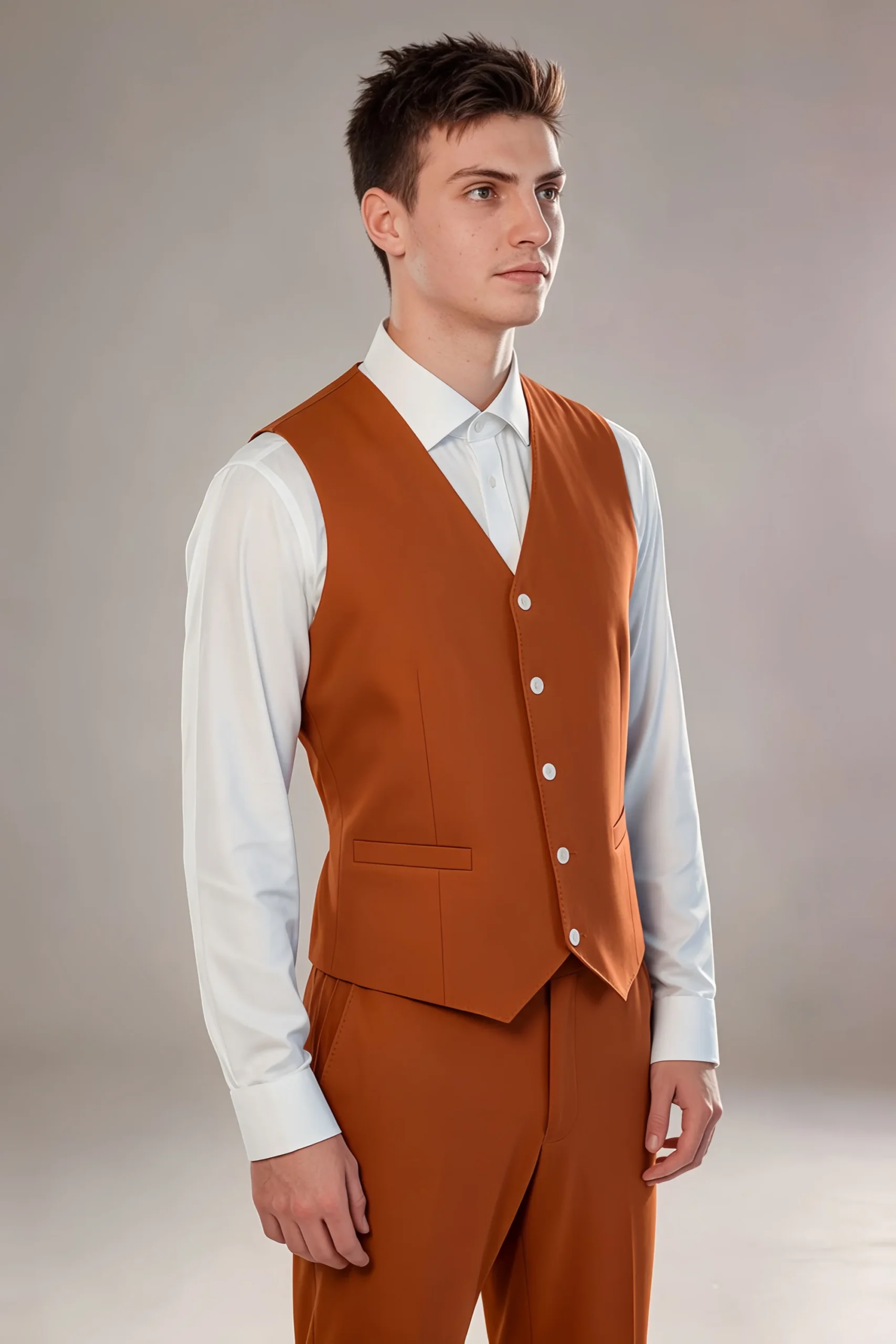 Jago Burnt Orange 3-Piece Suit - Image 9