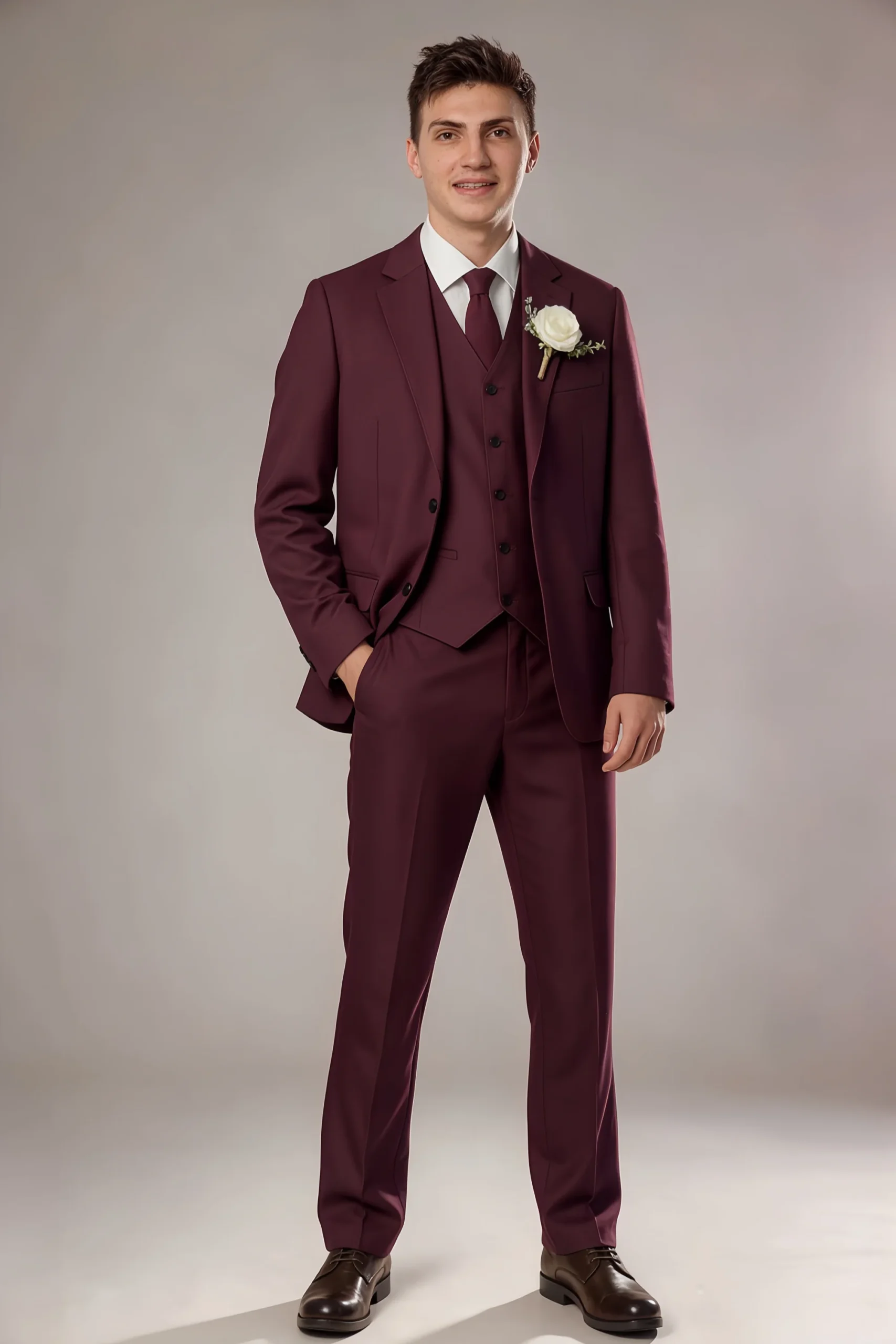Jago Cabernet 3-Piece Suit