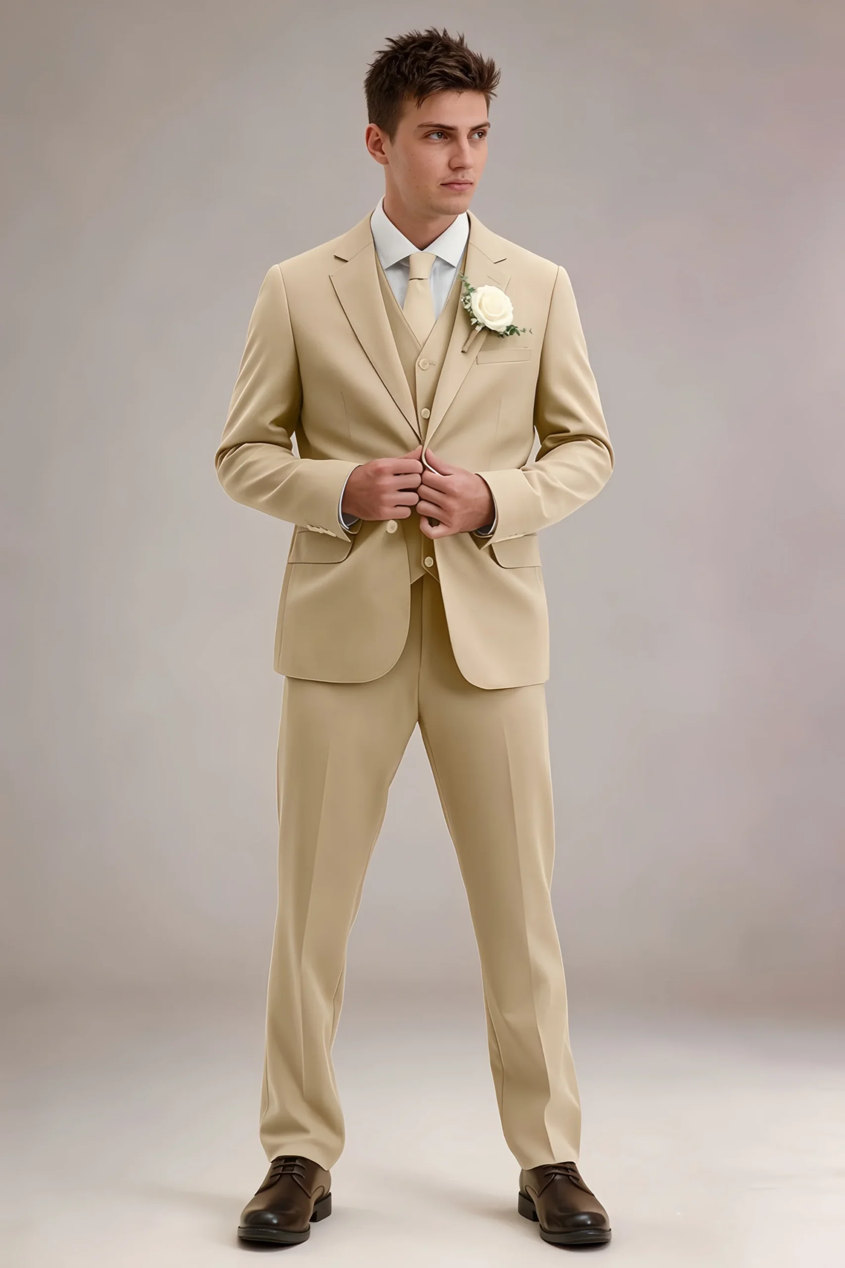 Jago Champagne 3-Piece Suit - Image 4
