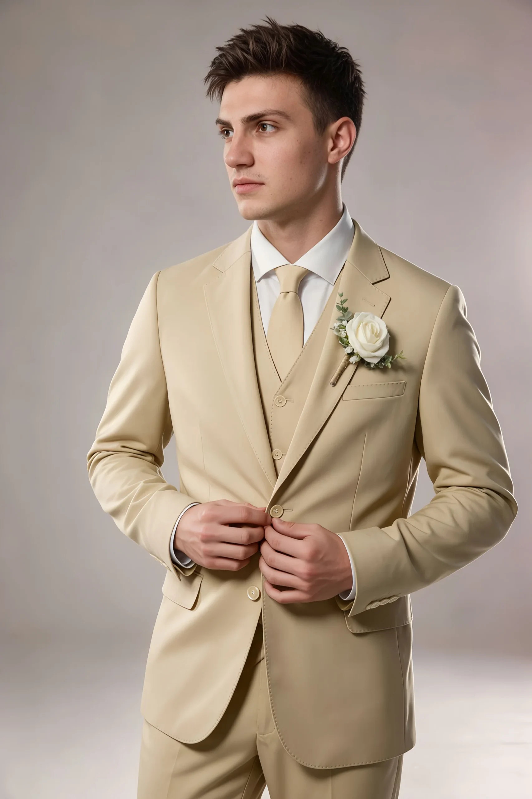 Jago Champagne 3-Piece Suit - Image 6