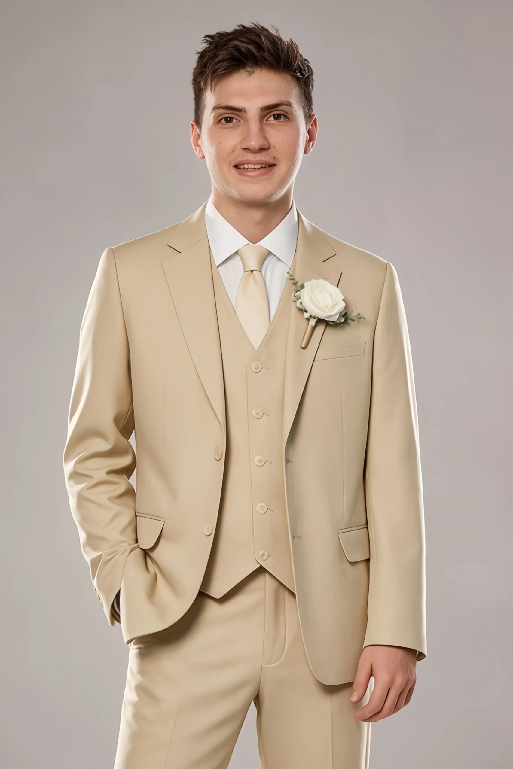 Jago Champagne 3-Piece Suit - Image 7