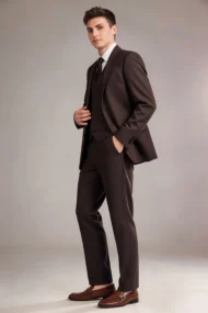 Jago Chocolate Brown 3-Piece Suit