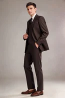 Jago Chocolate Brown 3-Piece Suit