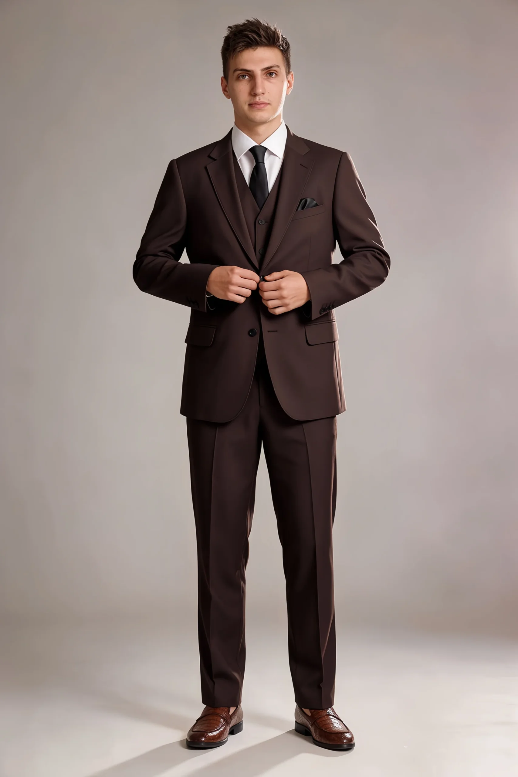 Jago Chocolate Brown 3-Piece Suit - Image 7