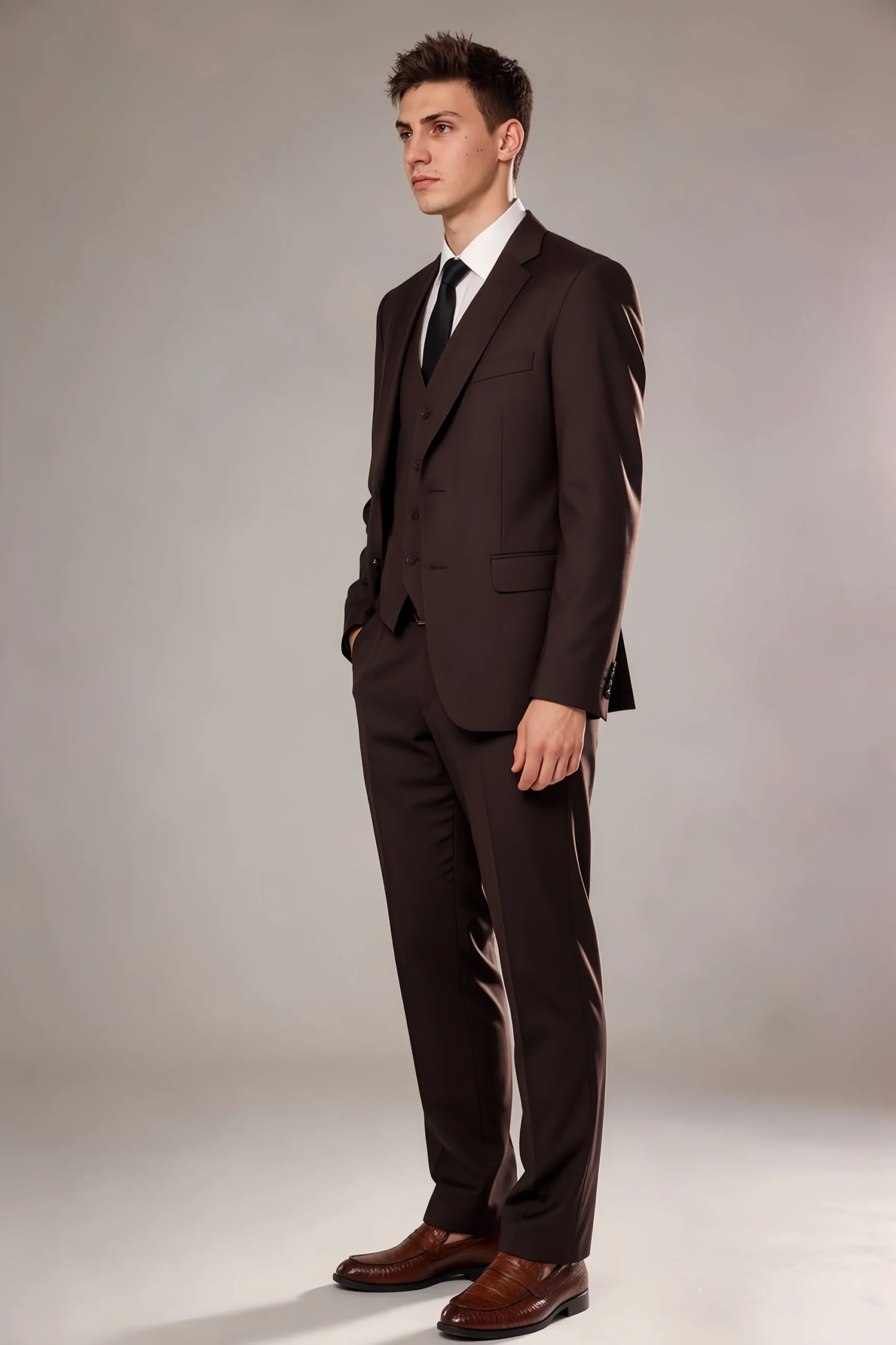 Jago Chocolate Brown 3-Piece Suit - Image 8