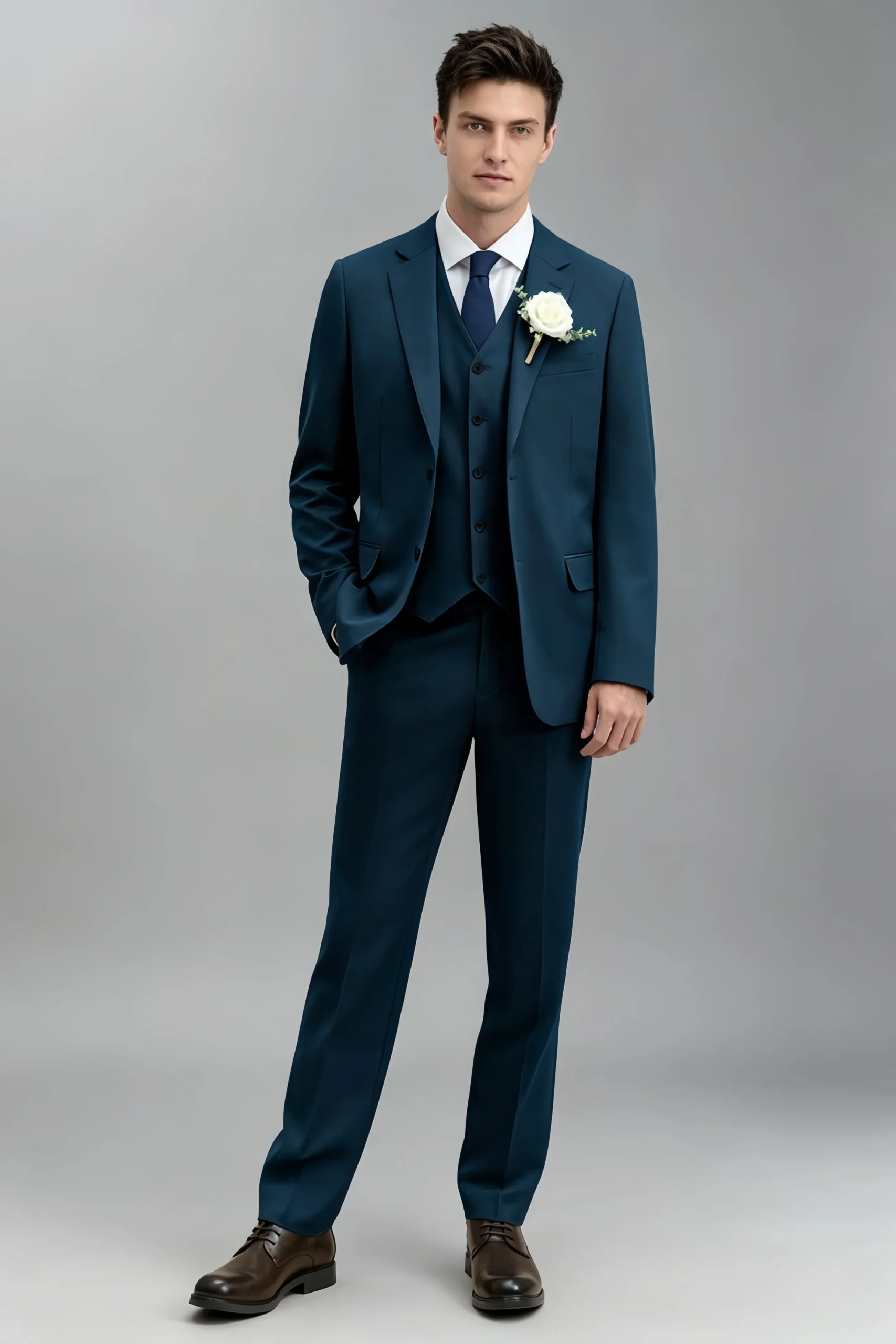 Jago Dark Navy 3-Piece Suit - Image 4