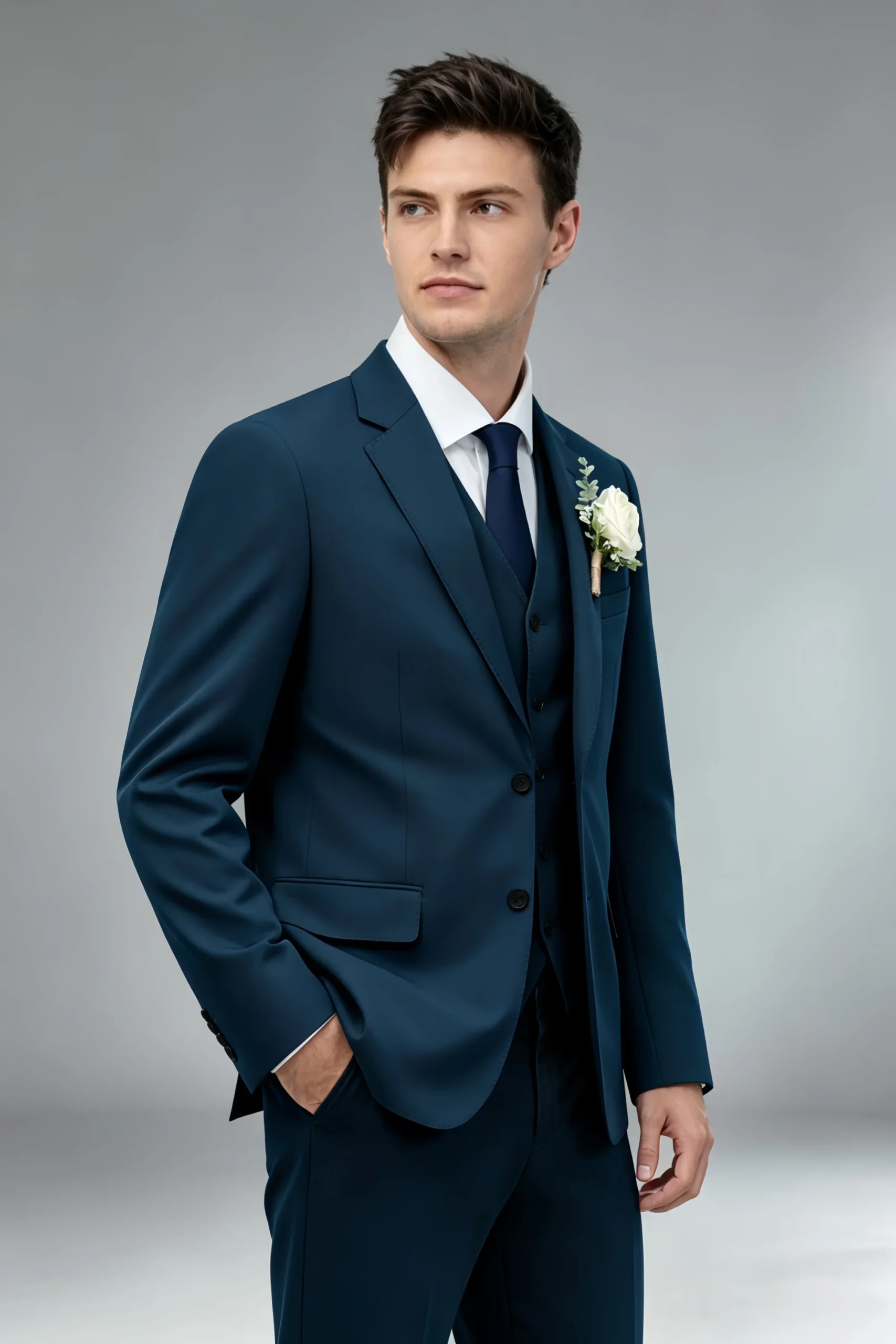 Jago Dark Navy 3-Piece Suit - Image 8