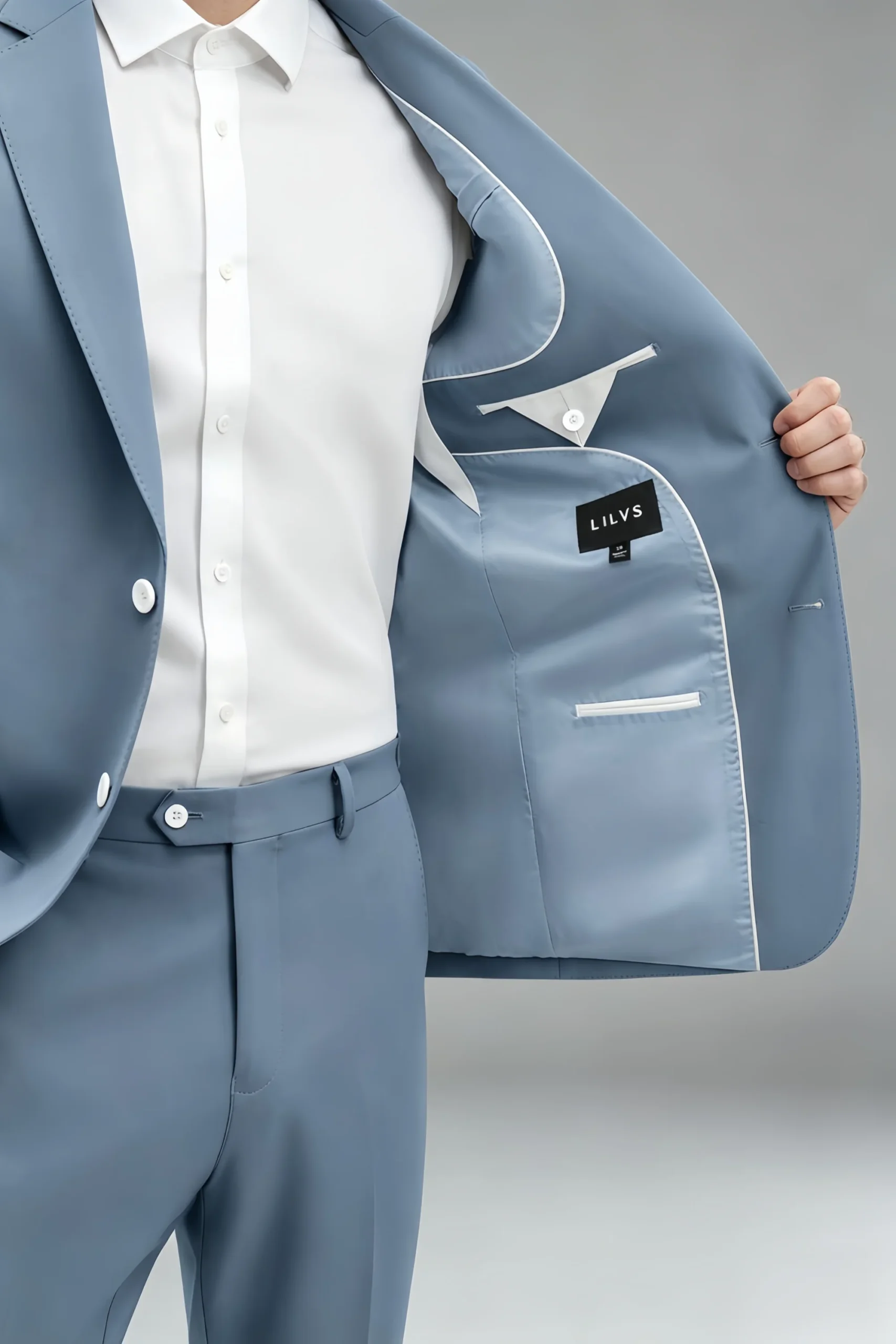 Jago Dusty Blue 3-Piece Suit - Image 10