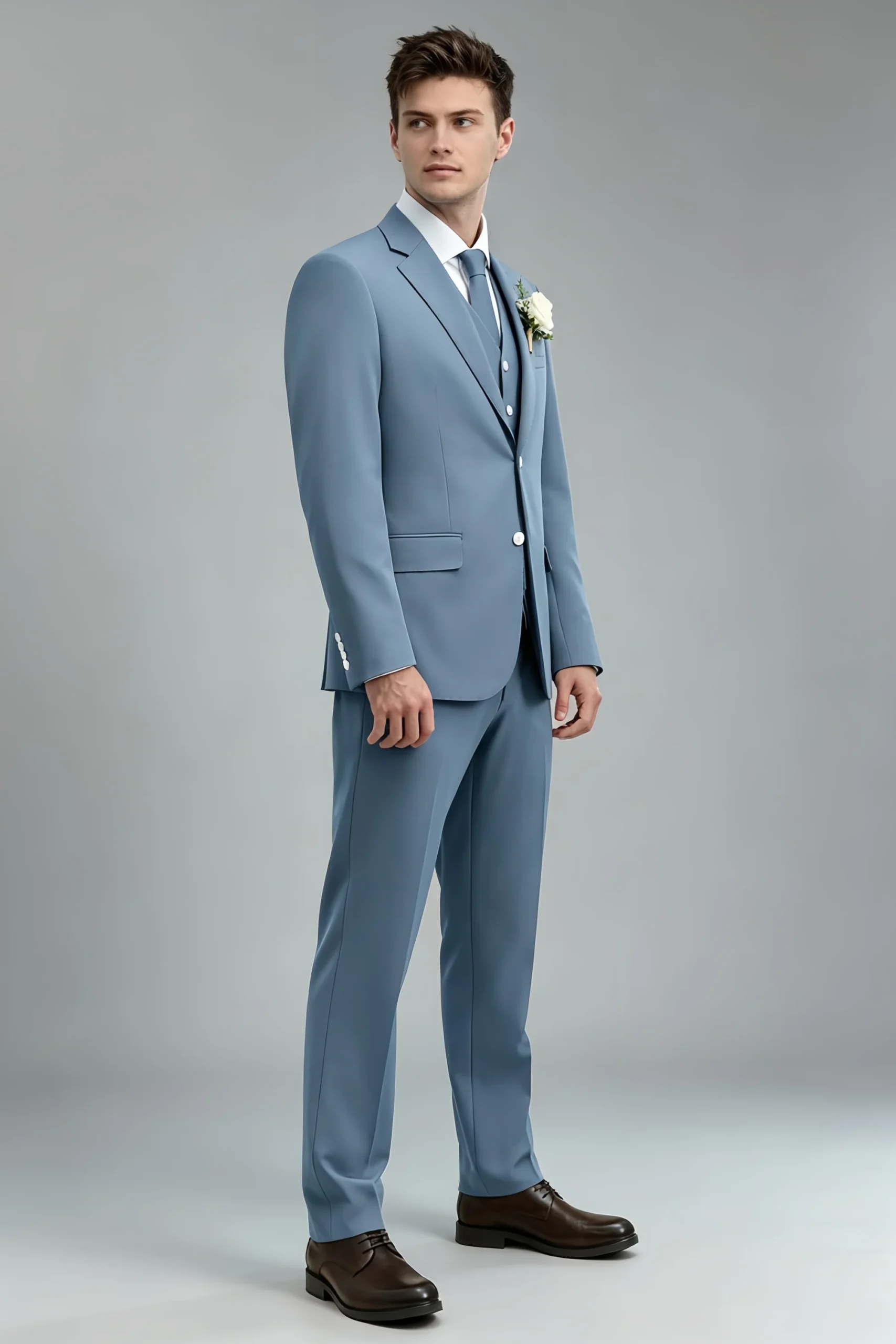 Jago Dusty Blue 3-Piece Suit - Image 5