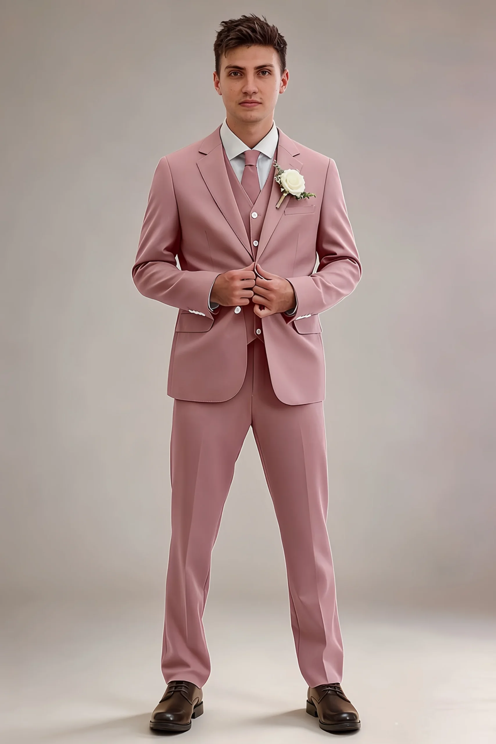 Jago Dusty Rose 3-Piece Suit