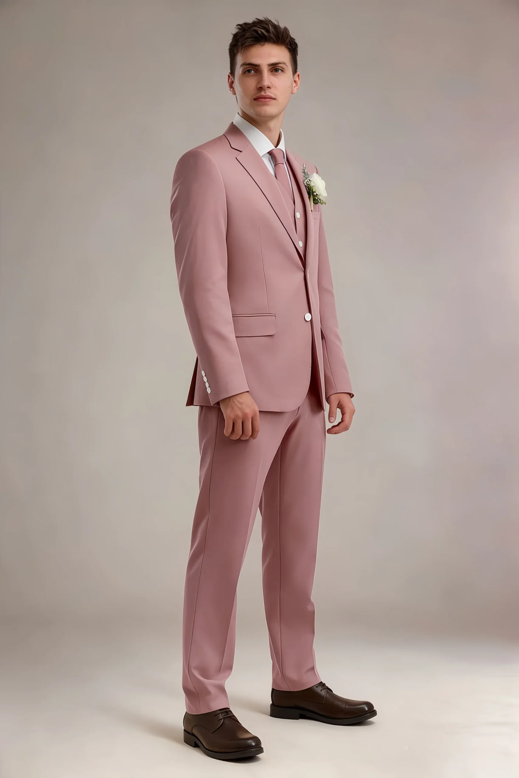 Jago Dusty Rose 3-Piece Suit - Image 5