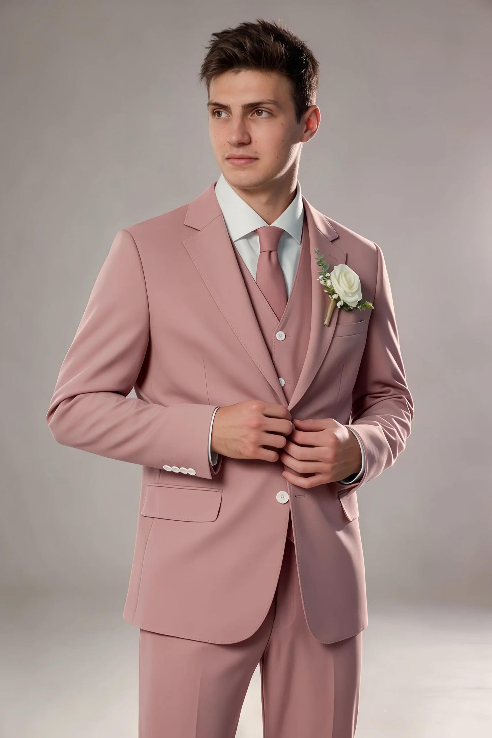 Jago Dusty Rose 3-Piece Suit - Image 7