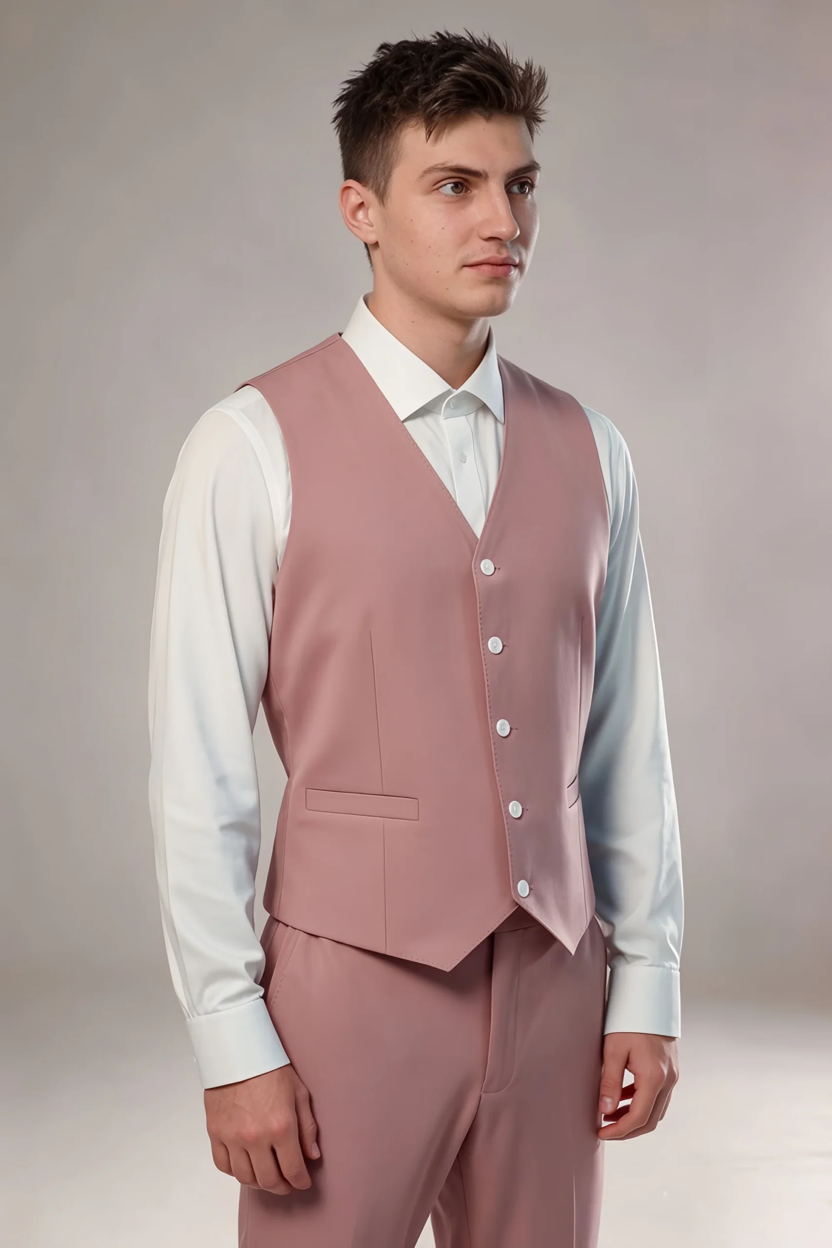 Jago Dusty Rose 3-Piece Suit - Image 9