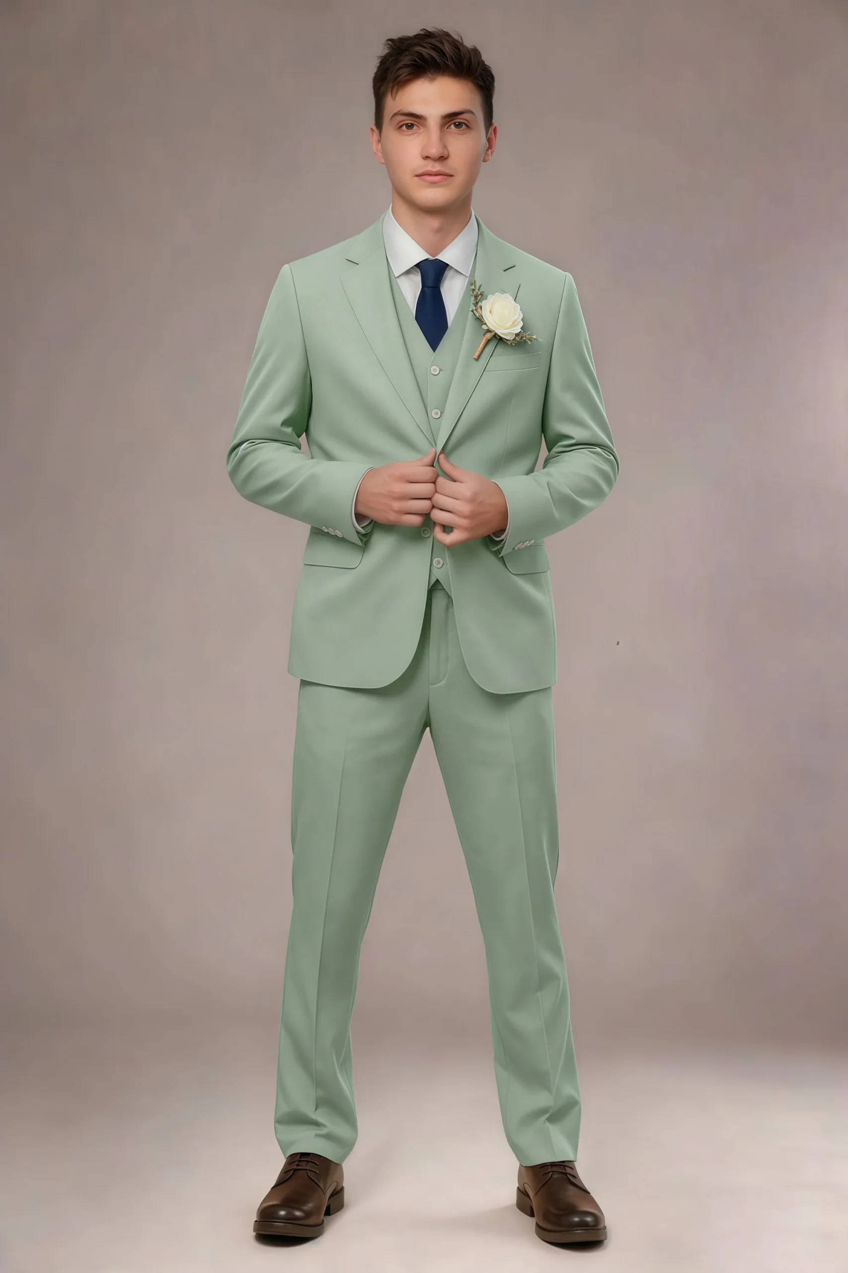 Jago Dusty Sage 3-Piece Suit - Image 4