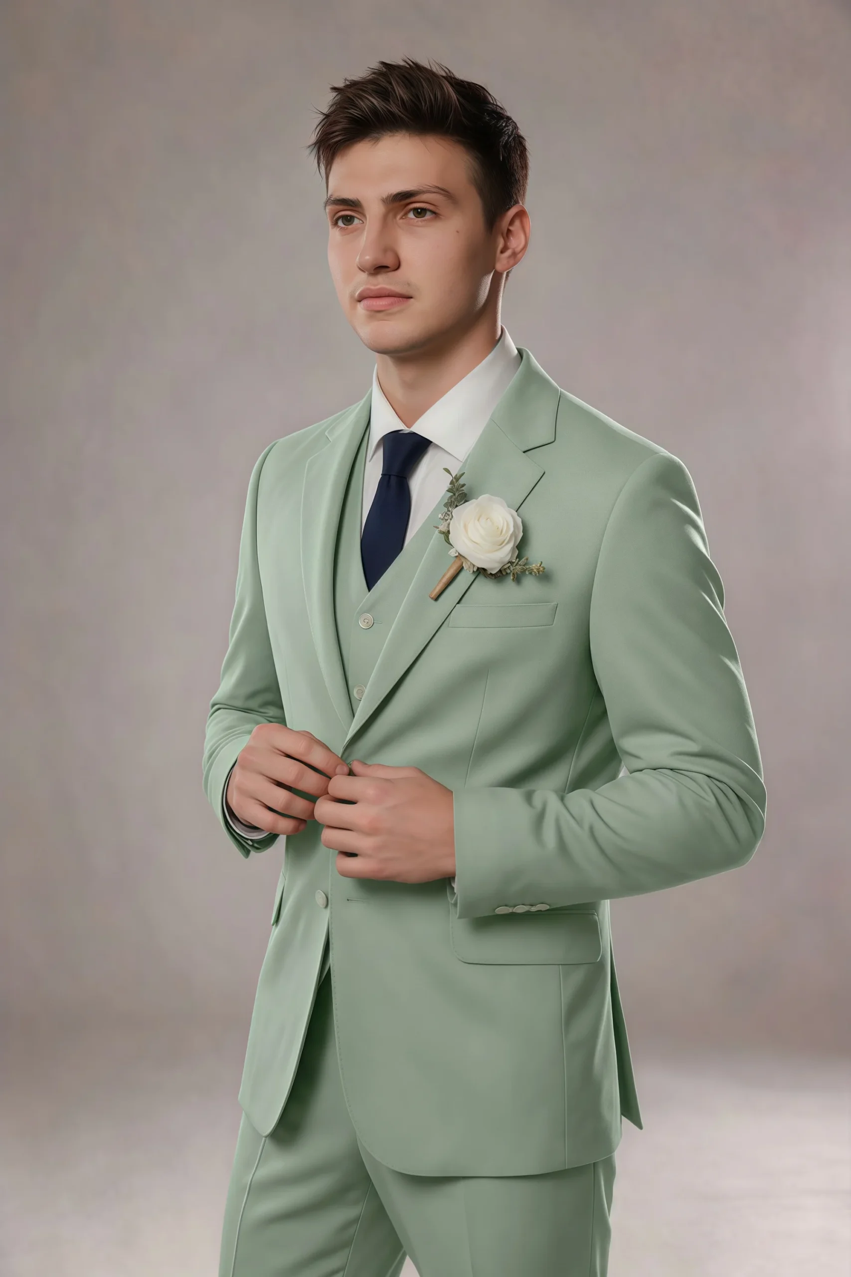 Jago Dusty Sage 3-Piece Suit - Image 7