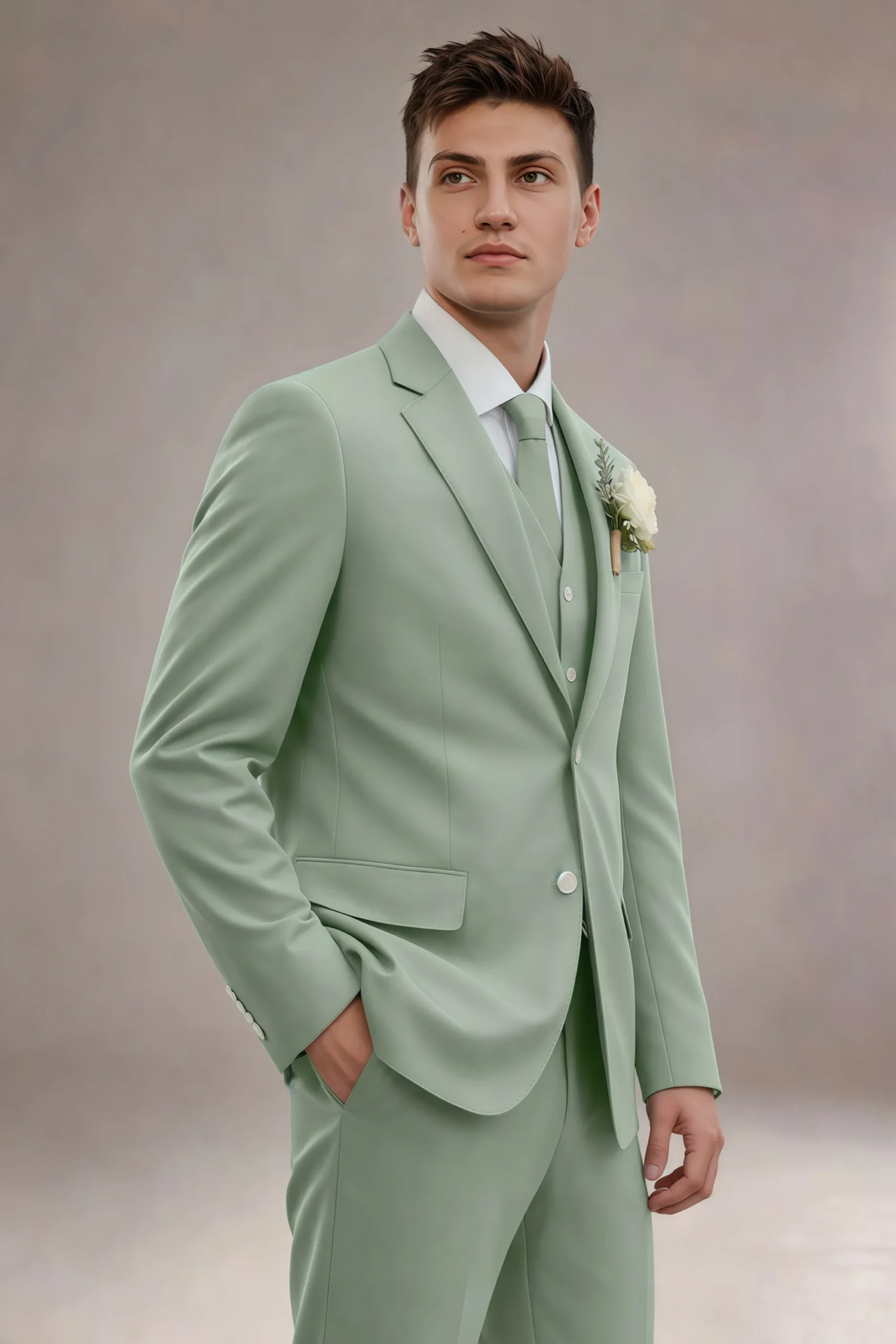 Jago Dusty Sage 3-Piece Suit - Image 8