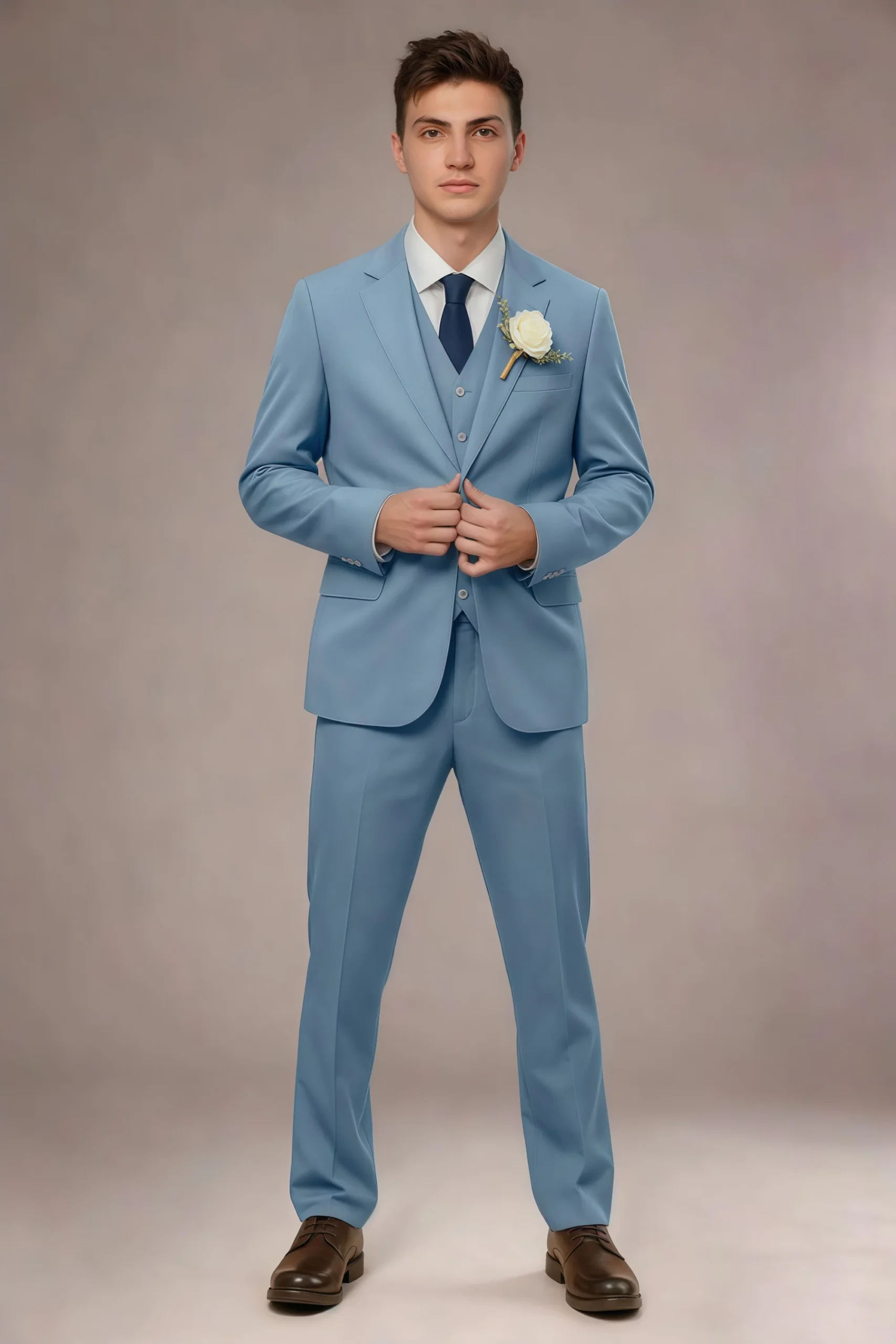 Jago Light Blue 3-Piece Suit - Image 4