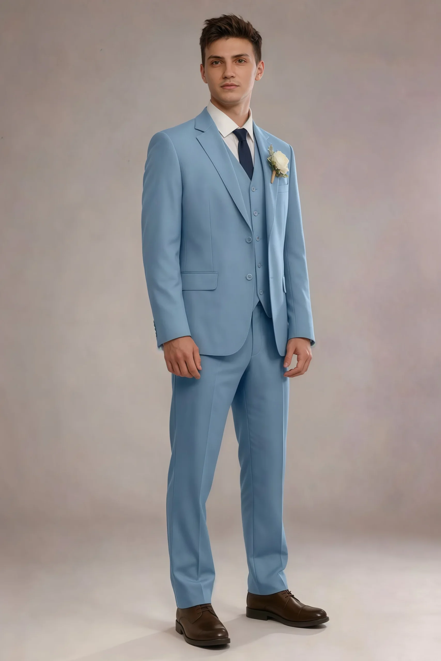 Jago Light Blue 3-Piece Suit - Image 5