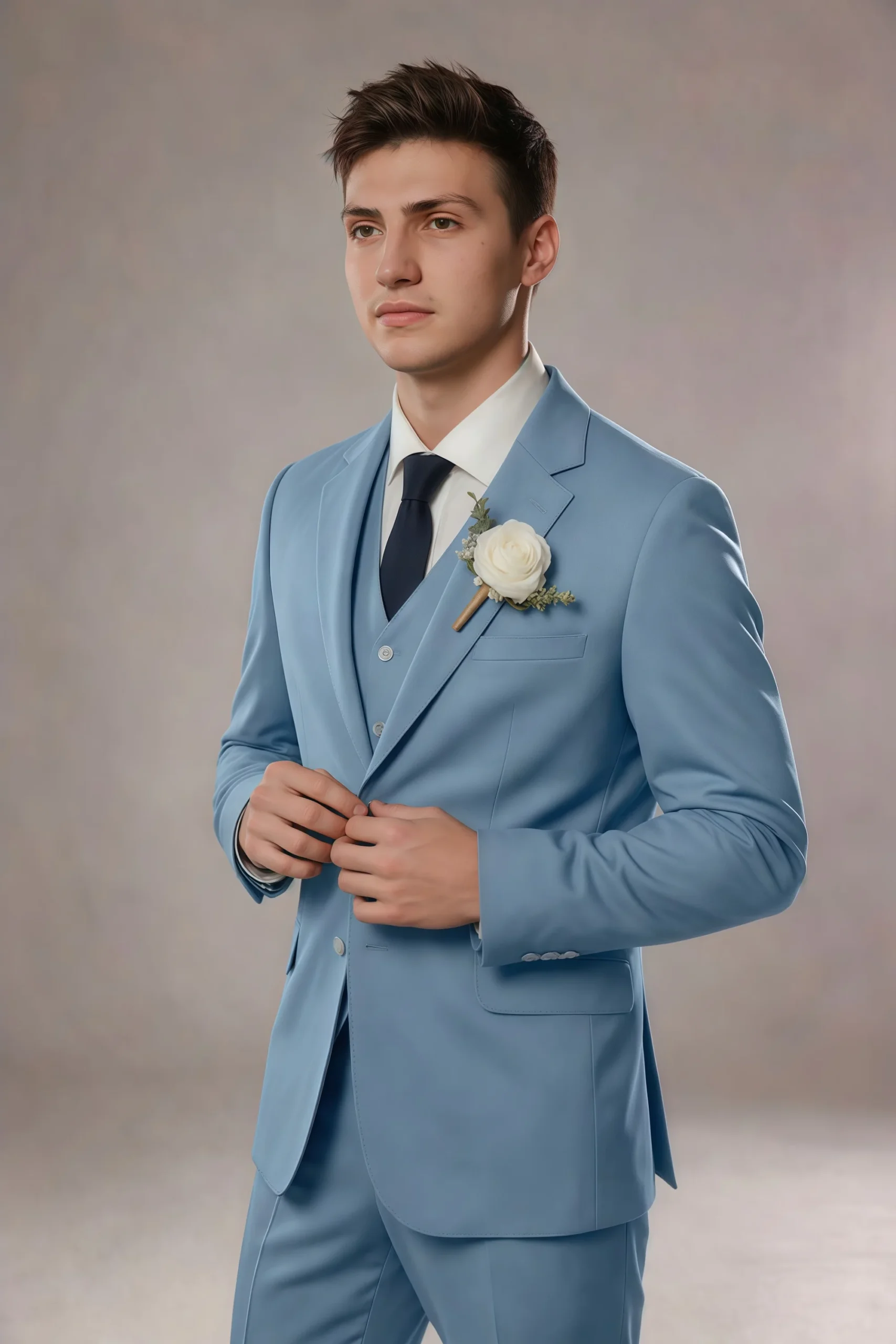 Jago Light Blue 3-Piece Suit - Image 7
