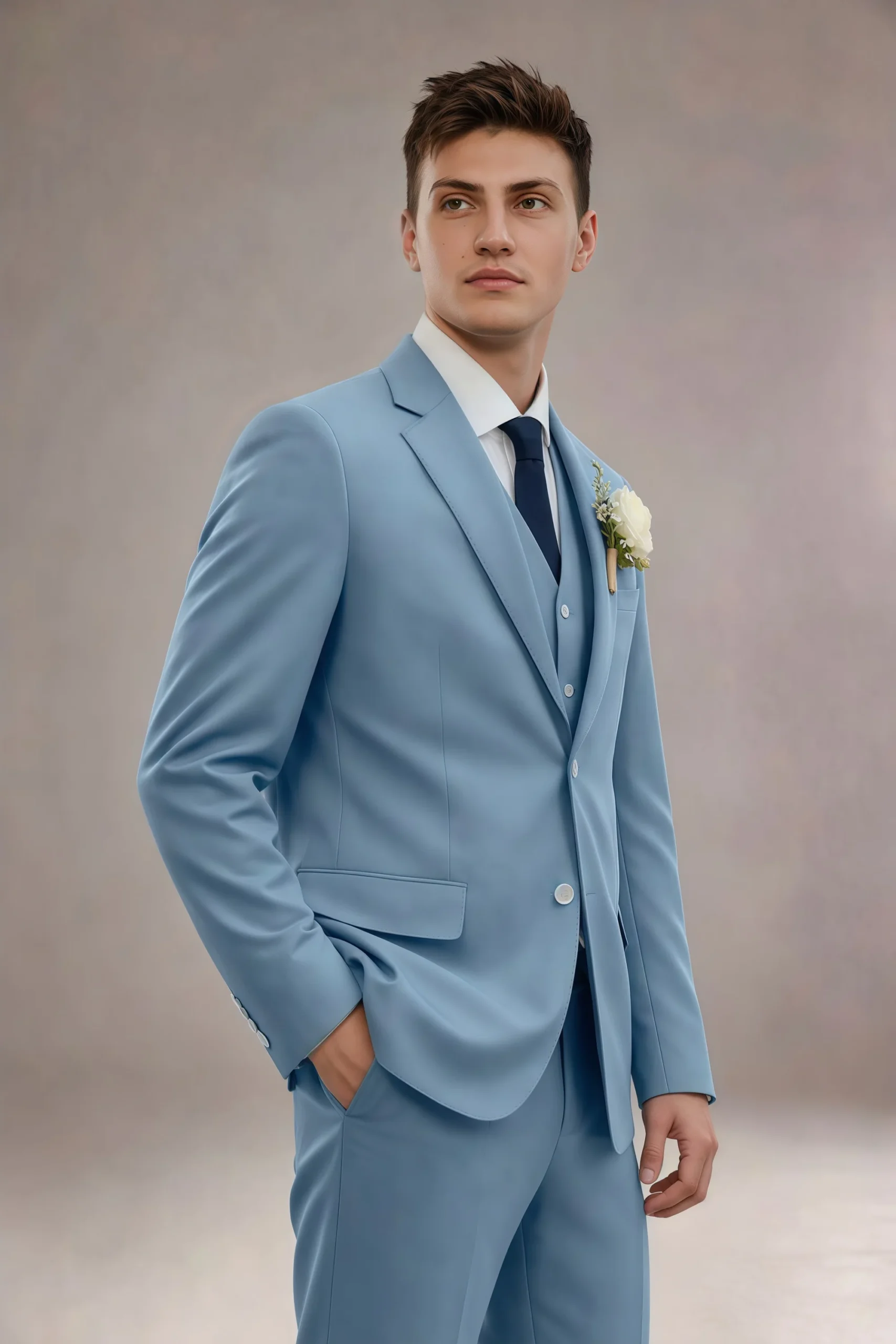 Jago Light Blue 3-Piece Suit - Image 8