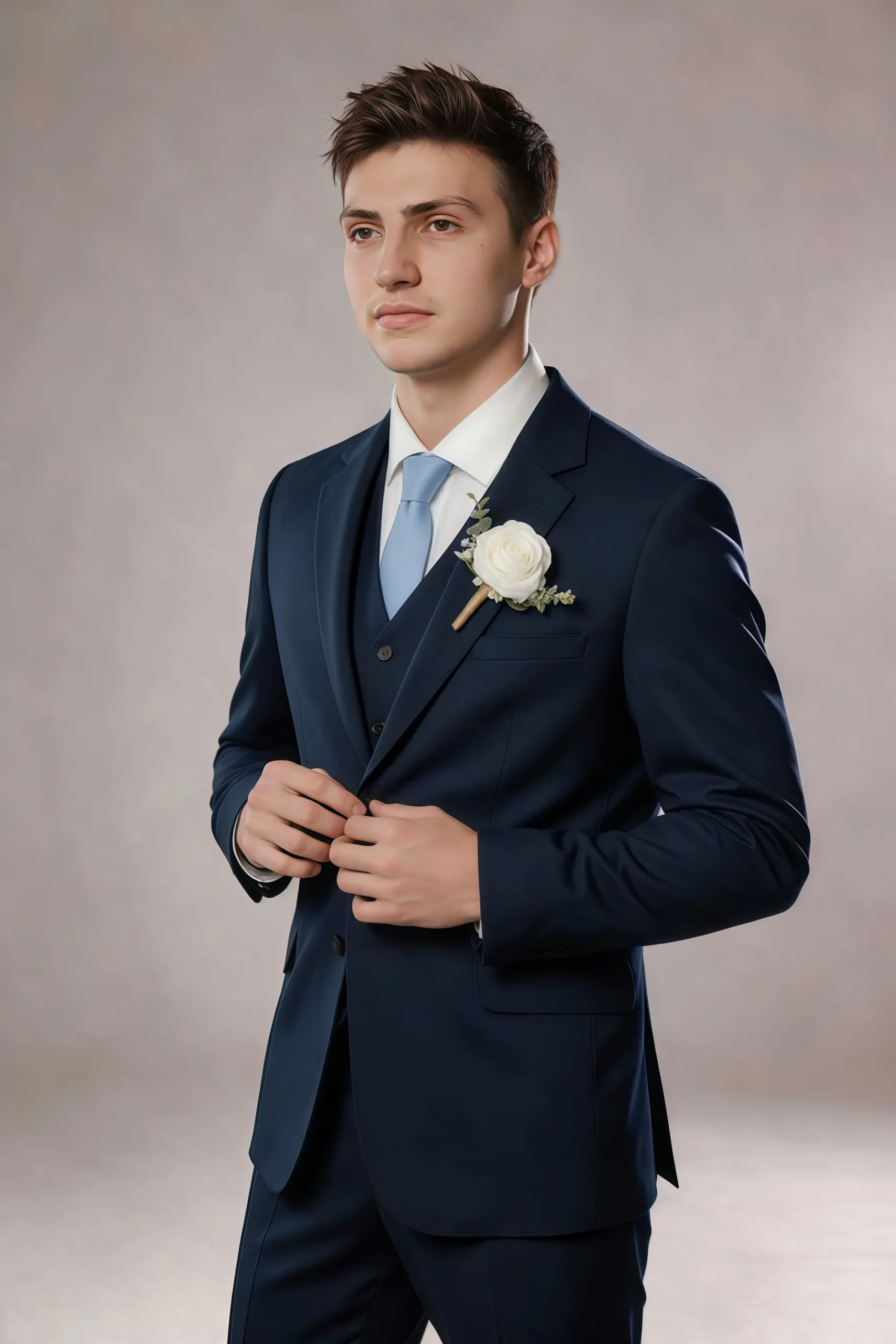 Jago Navy Blue 3-Piece Suit - Image 8