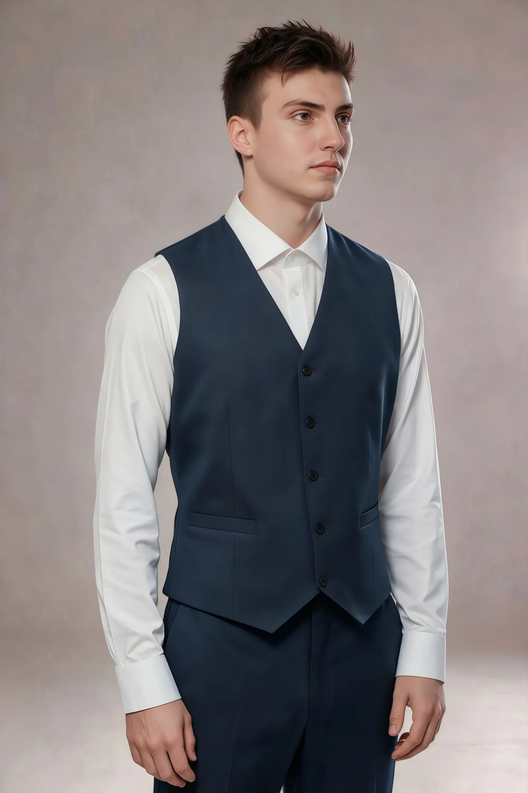 Jago Navy Blue 3-Piece Suit - Image 9