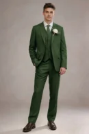 Jago Olive Green 3-Piece Suit