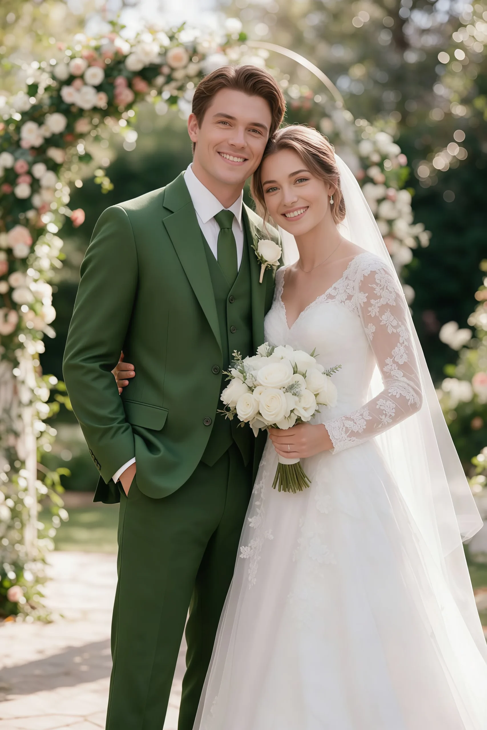Jago Olive Green 3-Piece Suit - Image 2