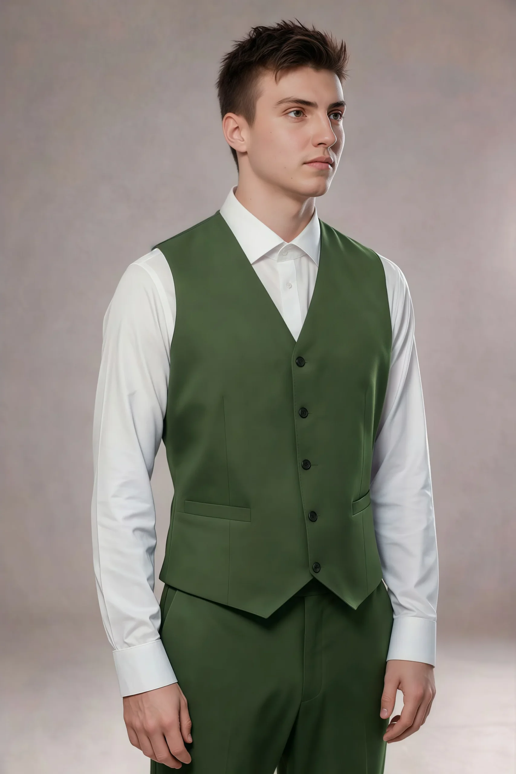Jago Olive Green 3-Piece Suit - Image 9