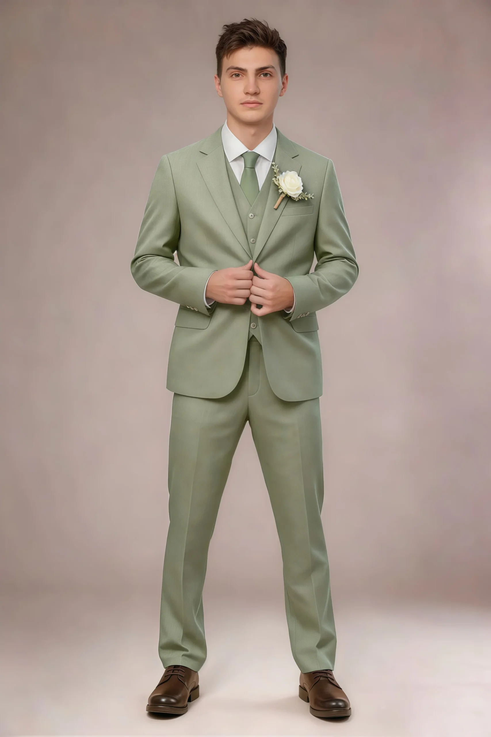 Jago Pistachio 3-Piece Suit - Image 4