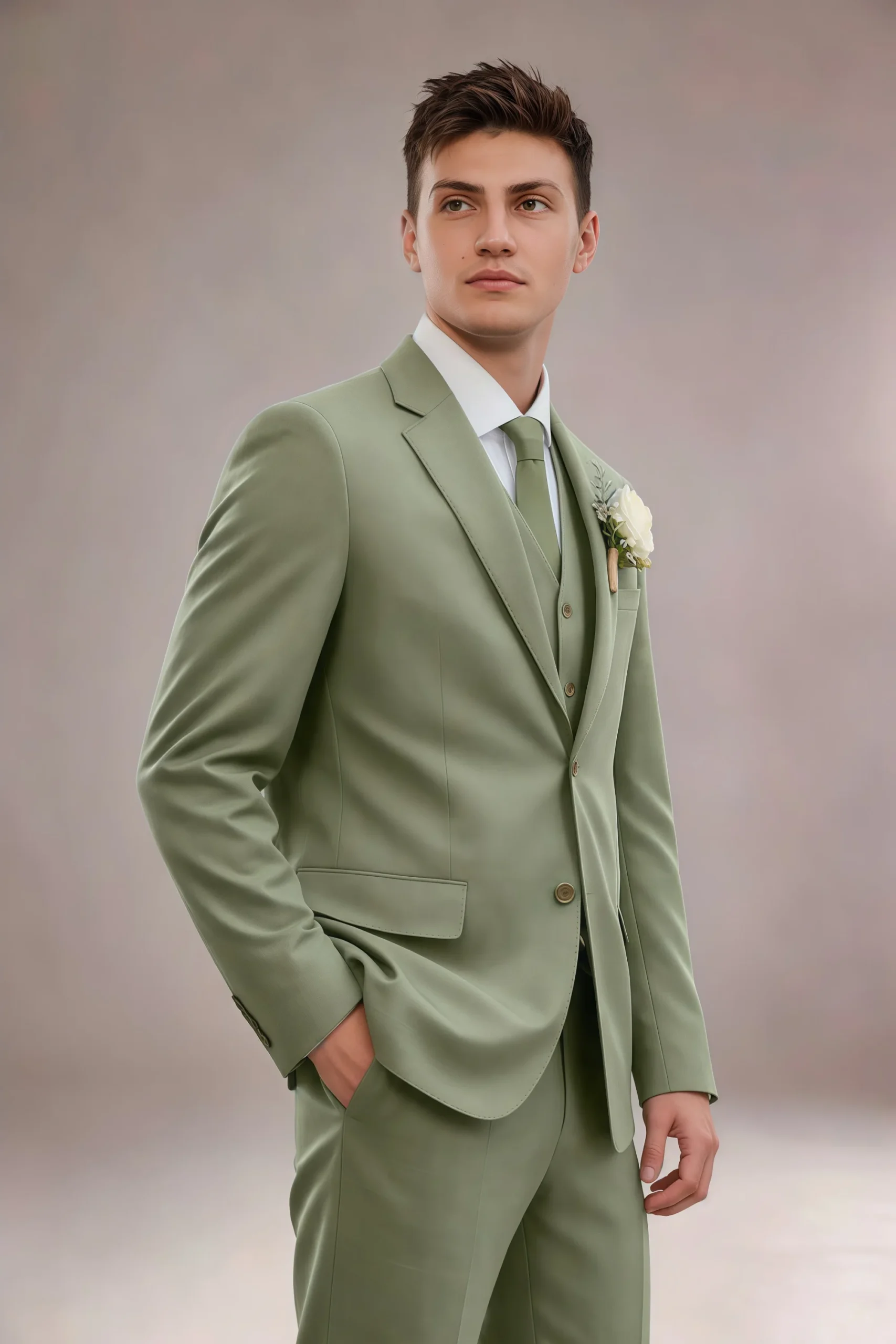 Jago Pistachio 3-Piece Suit - Image 7