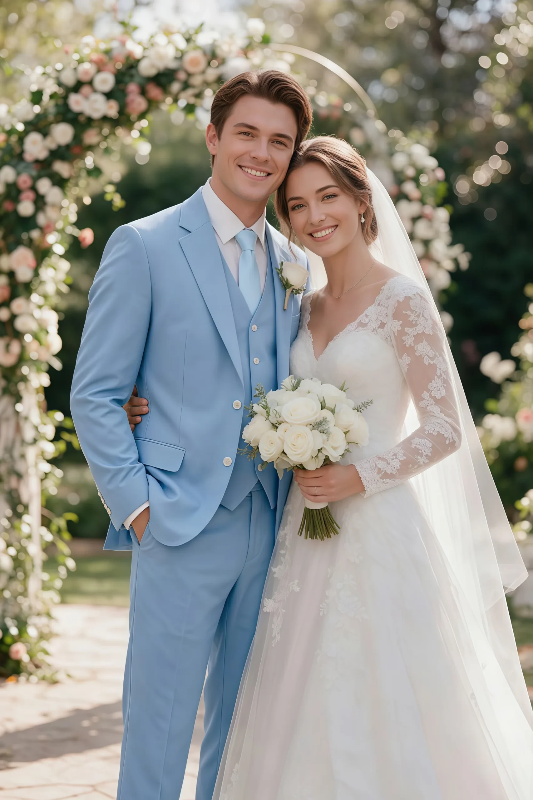 Jago Sky Blue 3-Piece Suit - Image 2