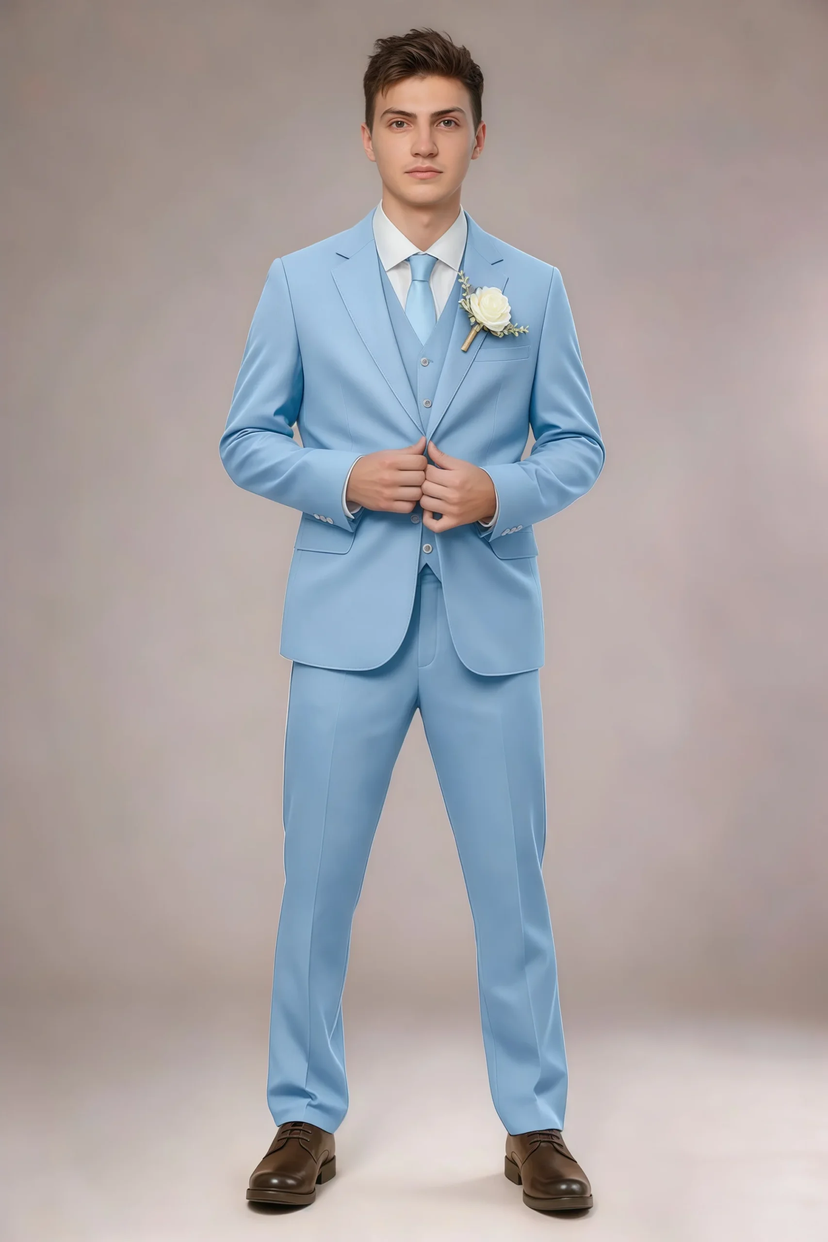 Jago Sky Blue 3-Piece Suit - Image 5