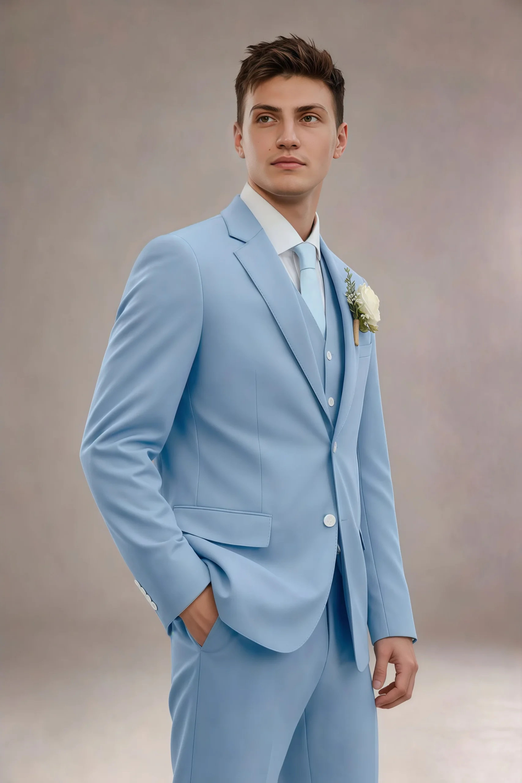 Jago Sky Blue 3-Piece Suit - Image 7