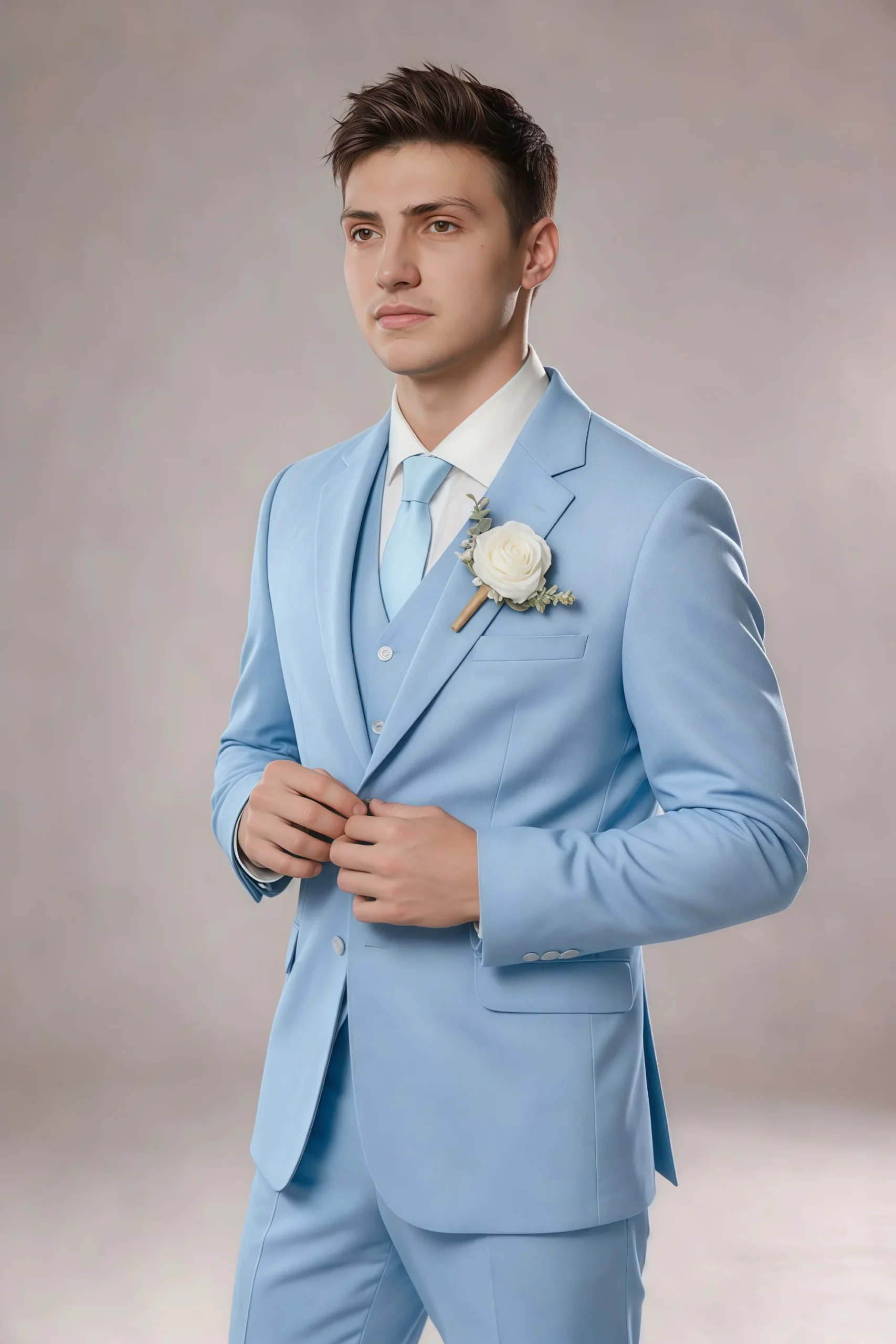 Jago Sky Blue 3-Piece Suit - Image 8