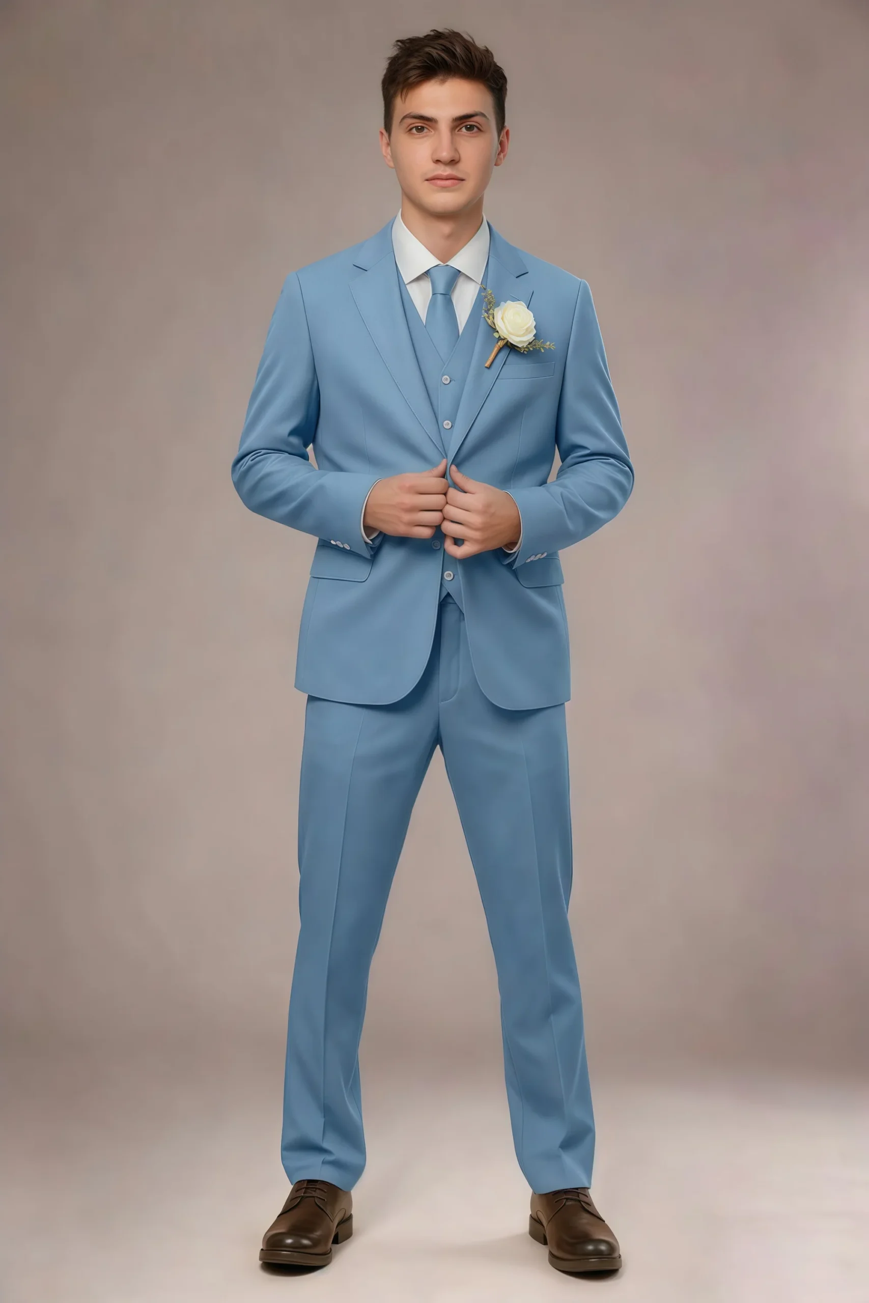 Jago Steel Blue 3-Piece Suit