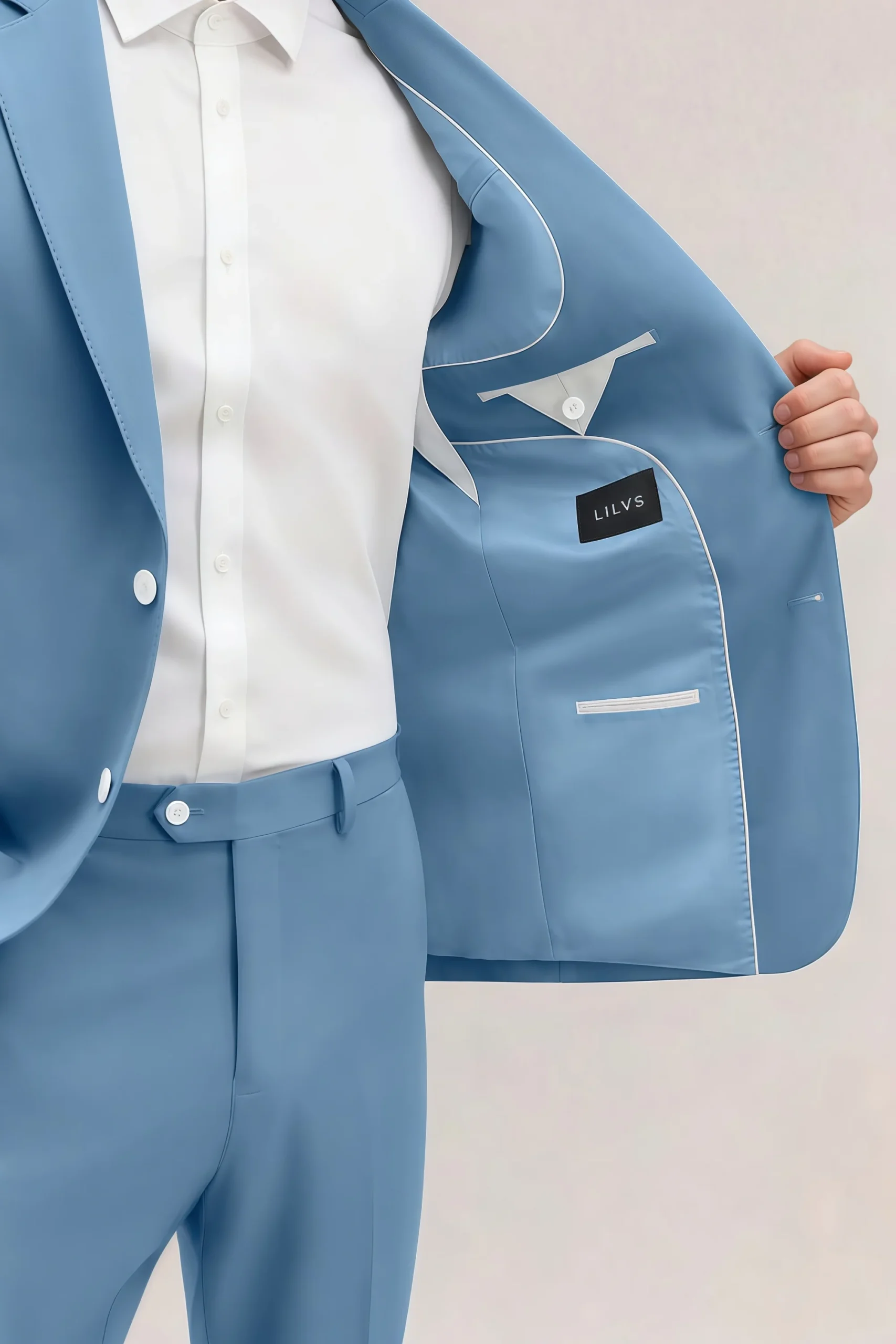 Jago Steel Blue 3-Piece Suit - Image 10