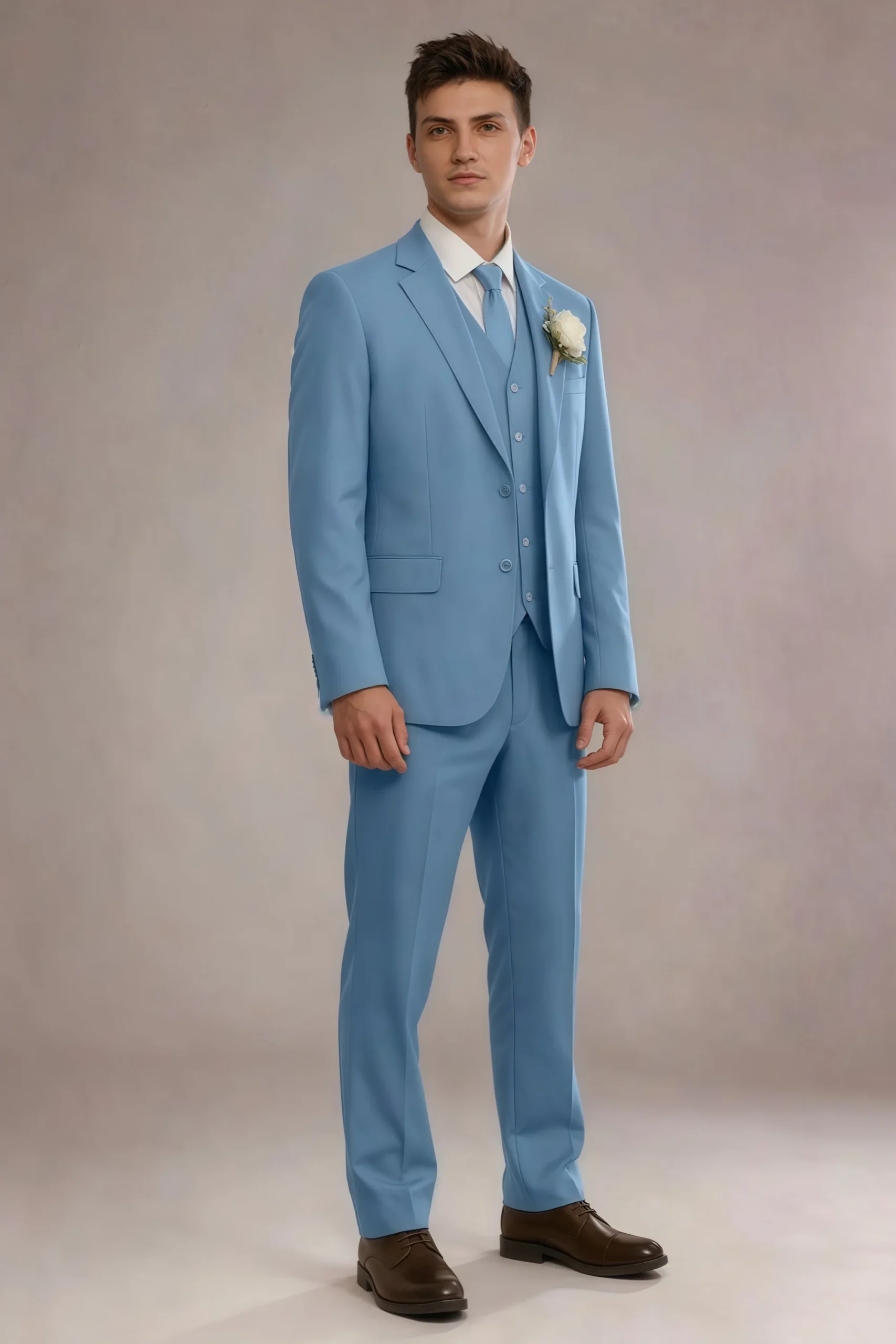 Jago Steel Blue 3-Piece Suit - Image 5