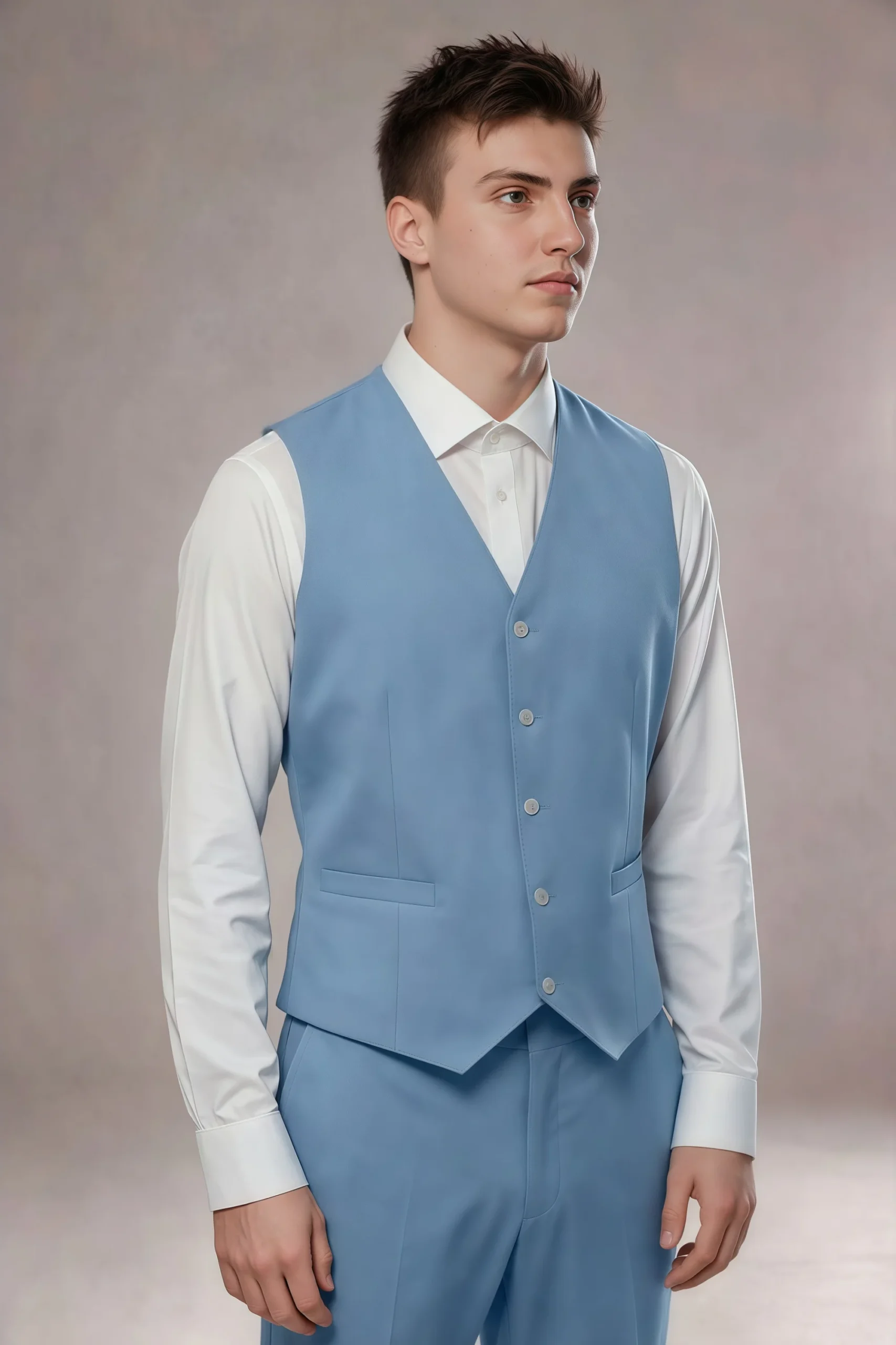 Jago Steel Blue 3-Piece Suit - Image 9