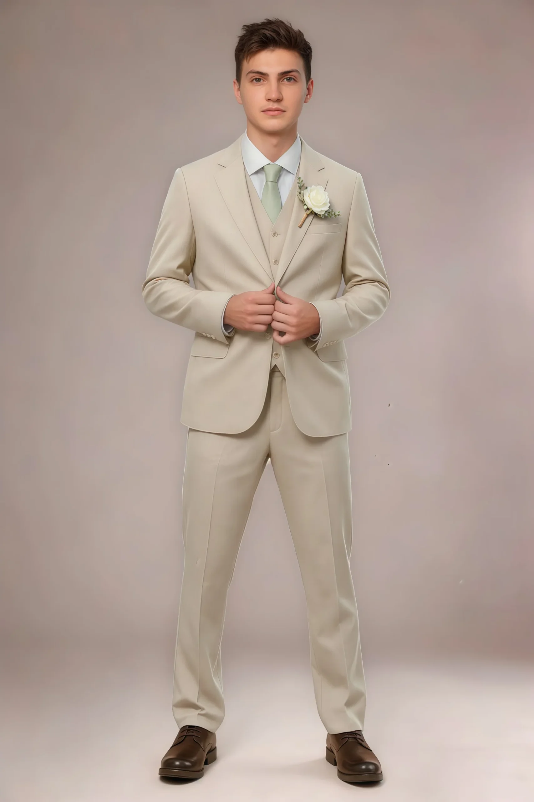 Jago Tan 3-Piece Suit - Image 4