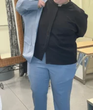 The inside is soft and and the structure of the suit is fabulous! My friend needed this suit in her life! It is perfect for nonbinary folks looking for professional options. I would recommend measuring well for best results.