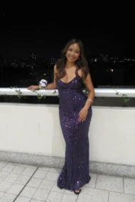 Just a stunning dress! Super flattering (smooths and accentuates curves). Perfect for a black tie event. I'm usually a size US 6 or 8 and bought M and L to try both. M ended up fitting perfectly; no alterations or adjustments needed!